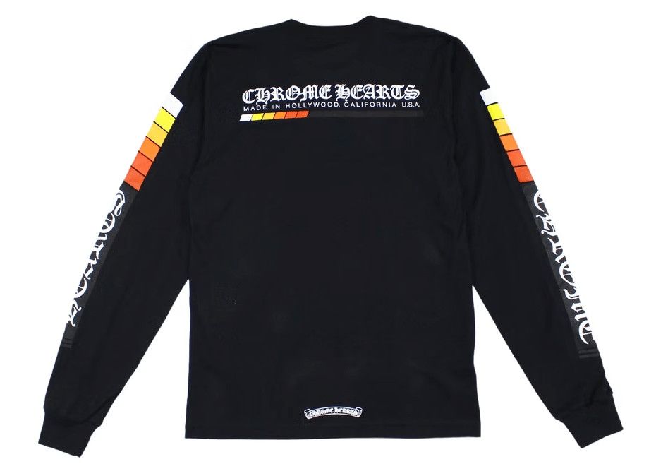 Turbo Logo Long Sleeve Tee Shirt Black Multi