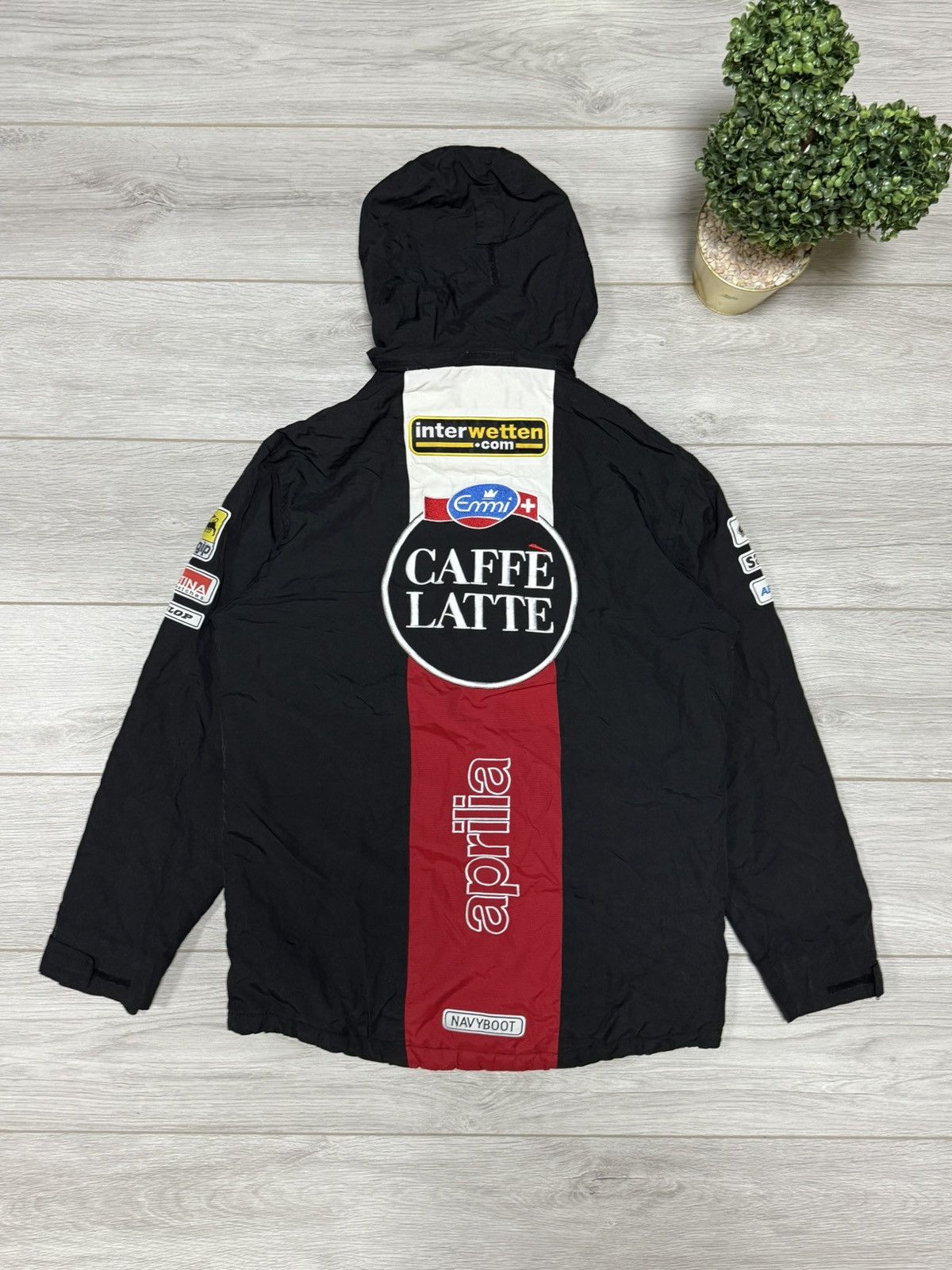 Vintage Caffe Latte Dread Aprilia jacket hooded zip racing team Size US L / EU 52-54 / 3 - 1 Thumbnail
