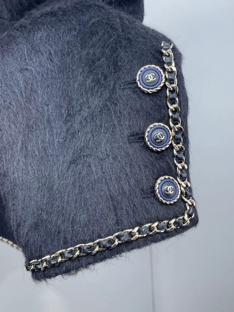 Chanel Chanel Black Chain Trimmed Jacket -2505 Size US L / EU 52-54 / 3 - 3 Thumbnail