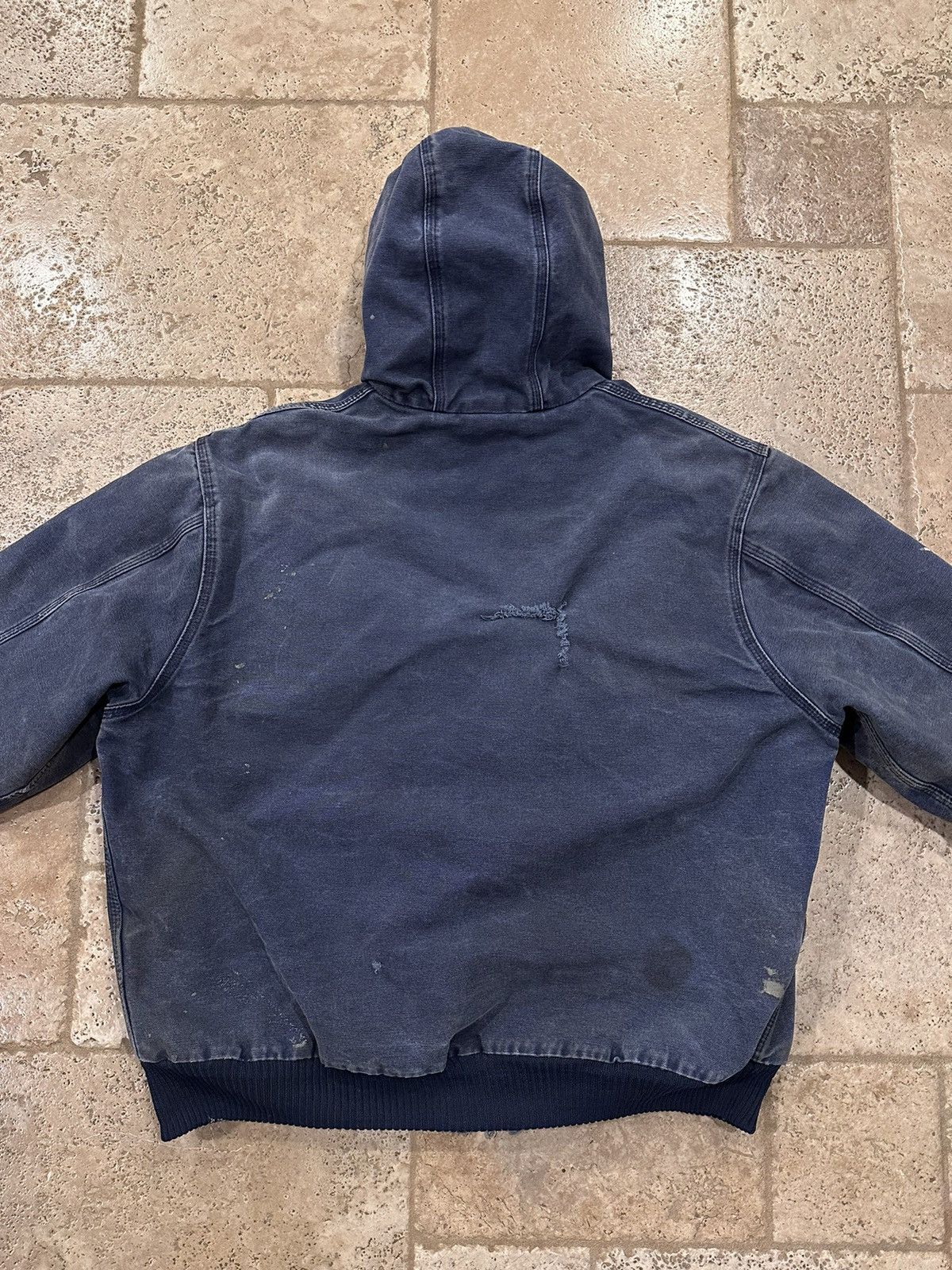 Carhartt Vintage Carhartt Faded Thrashed Hooded Distress Work Jacket Size US L / EU 52-54 / 3 - 5 Thumbnail