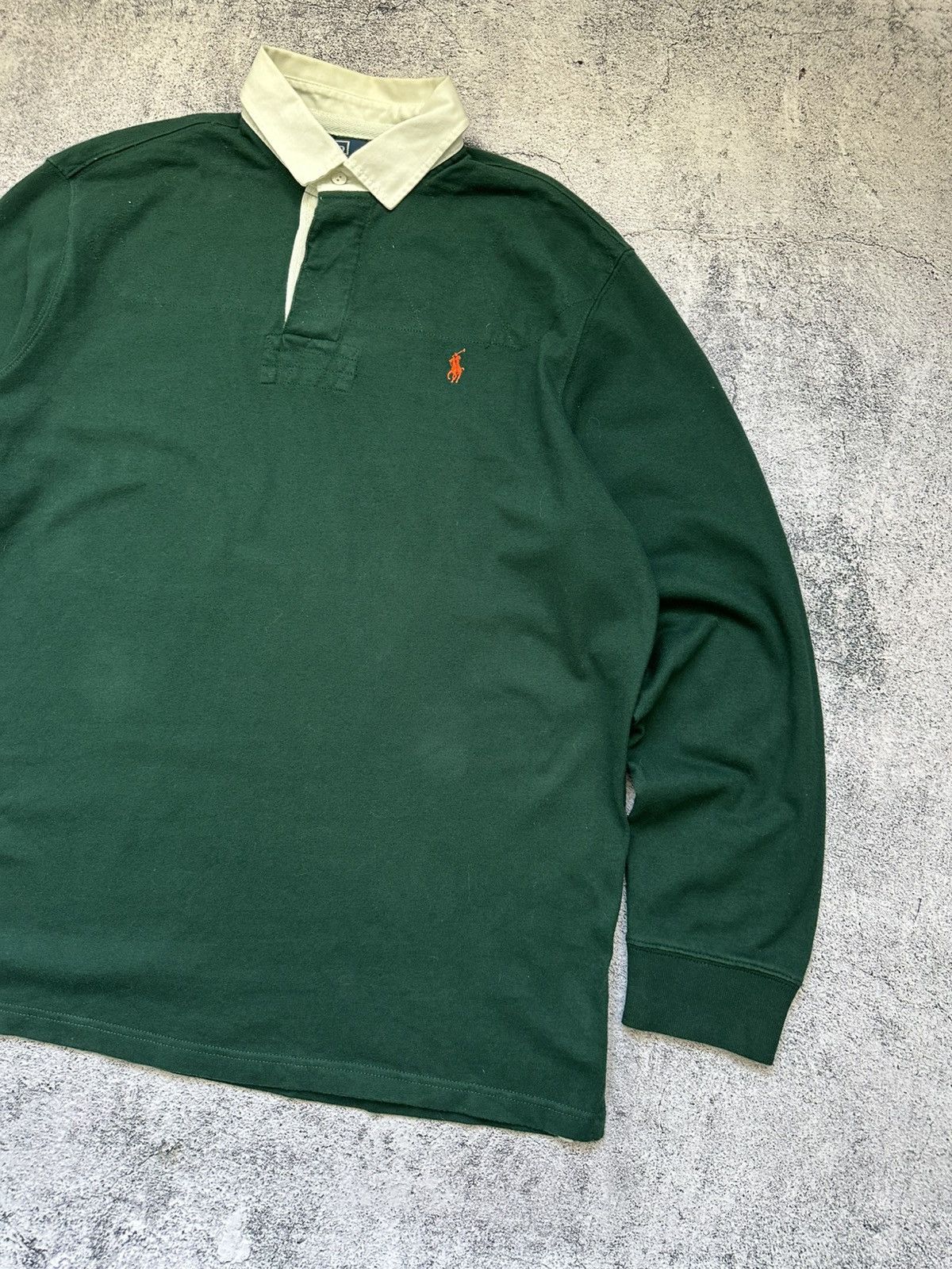 Polo Ralph Lauren Vintage Polo Ralph Lauren Long Sleeve Rugby L Size Green Size US L / EU 52-54 / 3 - 5 Thumbnail