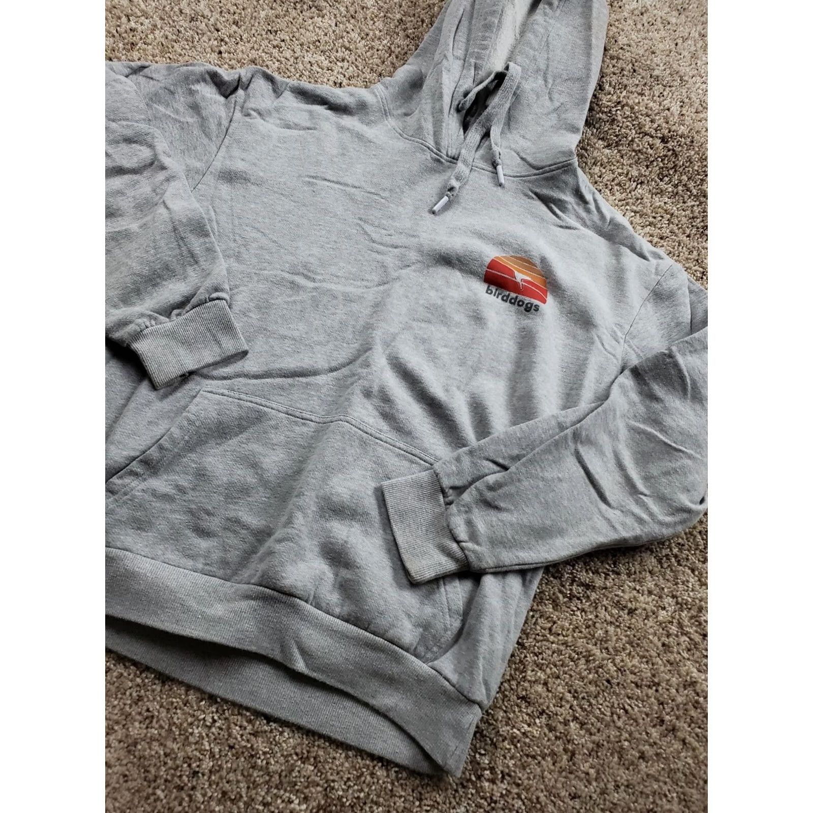 Logo 7 Birddogs Hoodie Mens Medium Gray Pullover Graphic Print Logo Back Print Sweatshirt Size US M / EU 48-50 / 2 - 2 Thumbnail