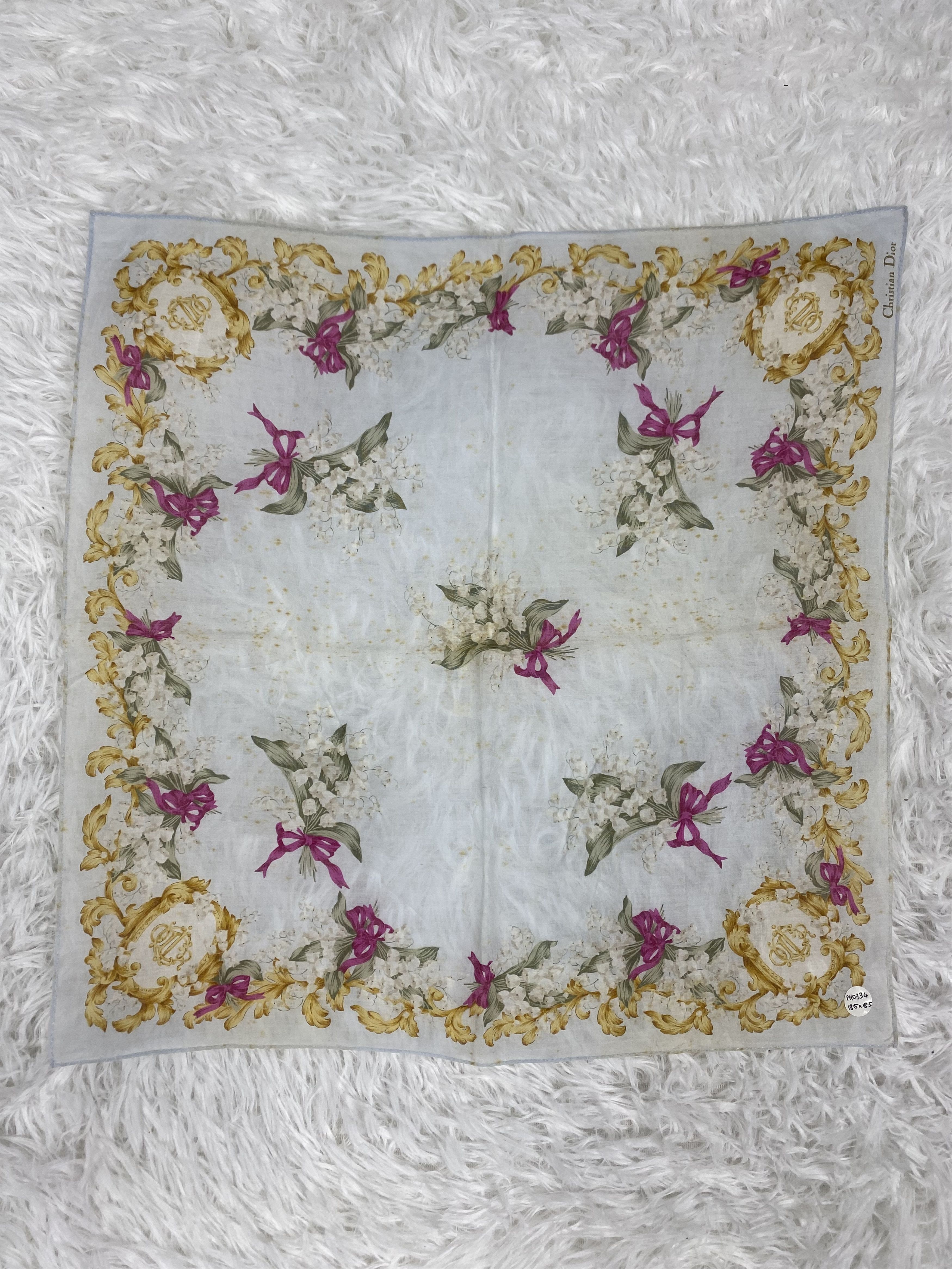 Vintage Vintage Christian Dior Handkerchief Neckerchief Ph0334 Size ONE SIZE - 4 Thumbnail