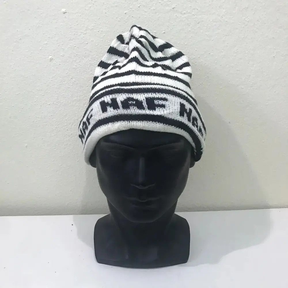 Japanese Brand × Vintage Vintage Naf Naf Paris Stripe Jail Beanie Hat Size ONE SIZE - 3 Thumbnail