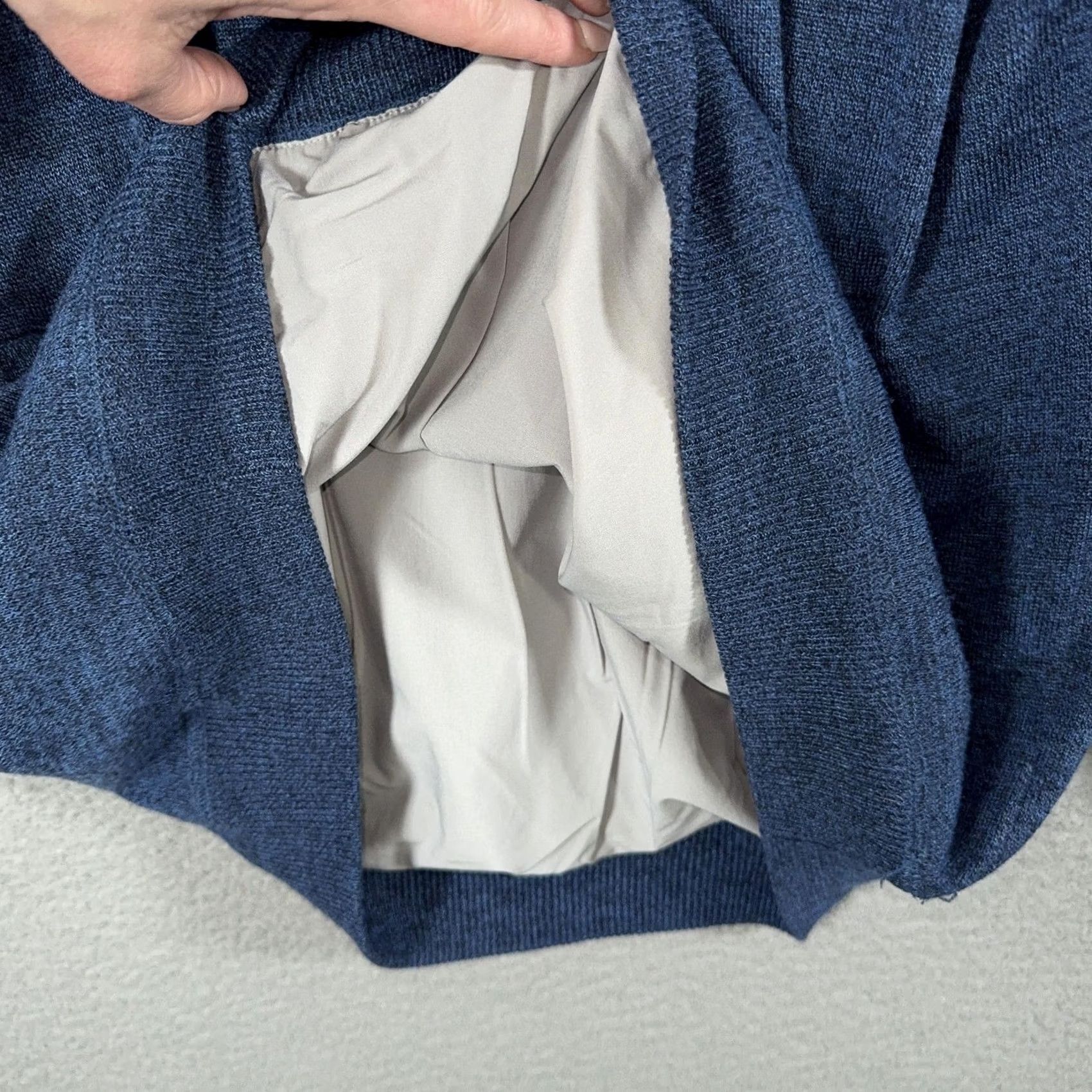 johnnie-O johnnie-O Chilton Merino Wool Pullover Crewneck Blue Lined Pockets Mens Large Size US L / EU 52-54 / 3 - 7 Thumbnail