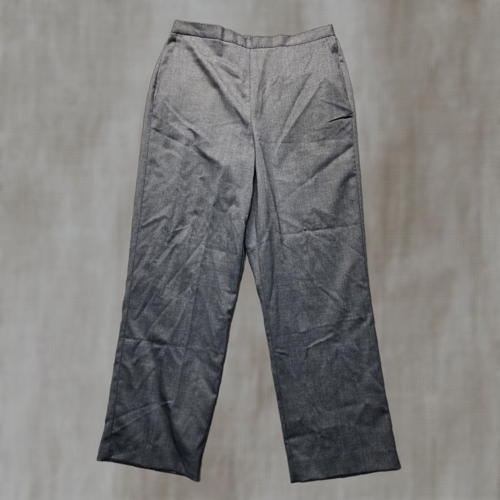 Vintage ALFRED DUNNER Dress Pants Solid Gray 14 Women Stretch Polyester Spandex Adult Women's Pants 14 Gray Size 36" / US 14 / IT 50 - 1 Thumbnail