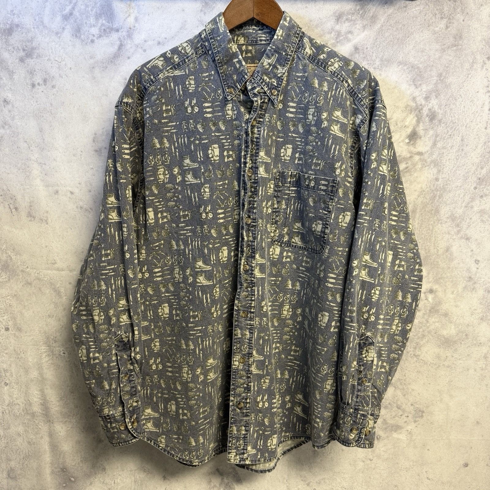 Woolrich Woolen Mills Woolrich Button Up Shirt Mens XL 24.5x31.5 AOP Nature Outdoo Size US XL / EU 56 / 4 - 1 Thumbnail