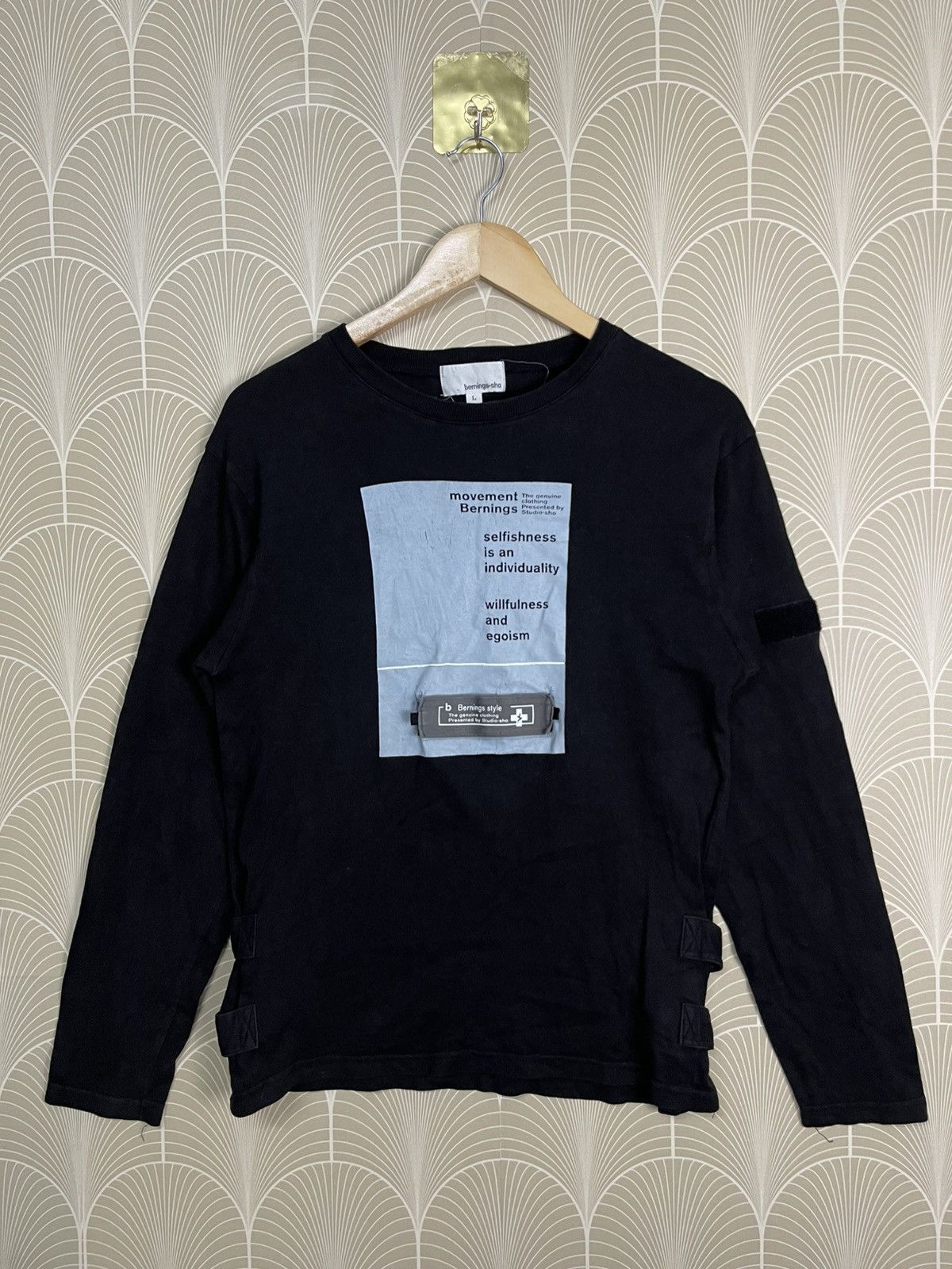 Japanese Brand 2000s BERNINGS SHO BONDAGE LONG SLEEVE TSHIRT Size US S / EU 44-46 / 1 - 1 Thumbnail