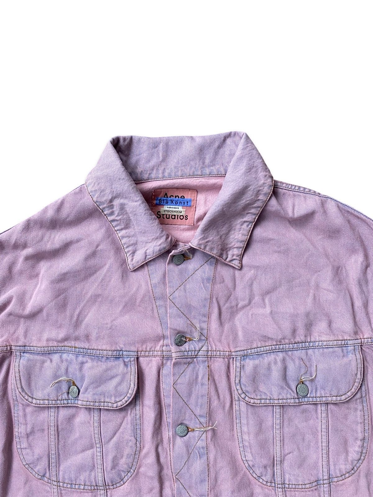 Acne Studios Acne Studios Pink Bla Konst Denim 2000 Jacket Size US L / EU 52-54 / 3 - 3 Thumbnail