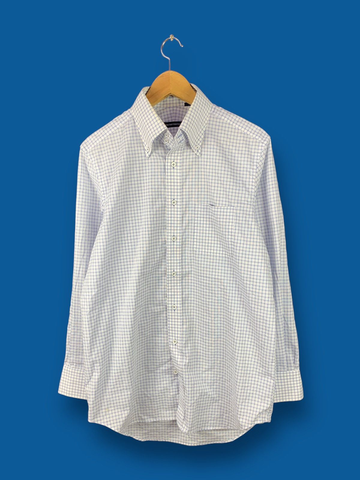 Designer Steals! The Suit Company Formal Plaid Checkered Button Shirt Size US L / EU 52-54 / 3 - 1 Thumbnail