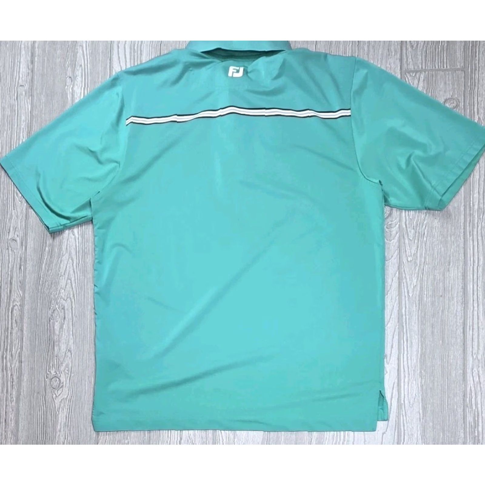 Footjoy FootJoy Mens L Polo Shirt Short Sleeve Teal Green FJ Performance Golf Shirt Size US L / EU 52-54 / 3 - 5 Thumbnail