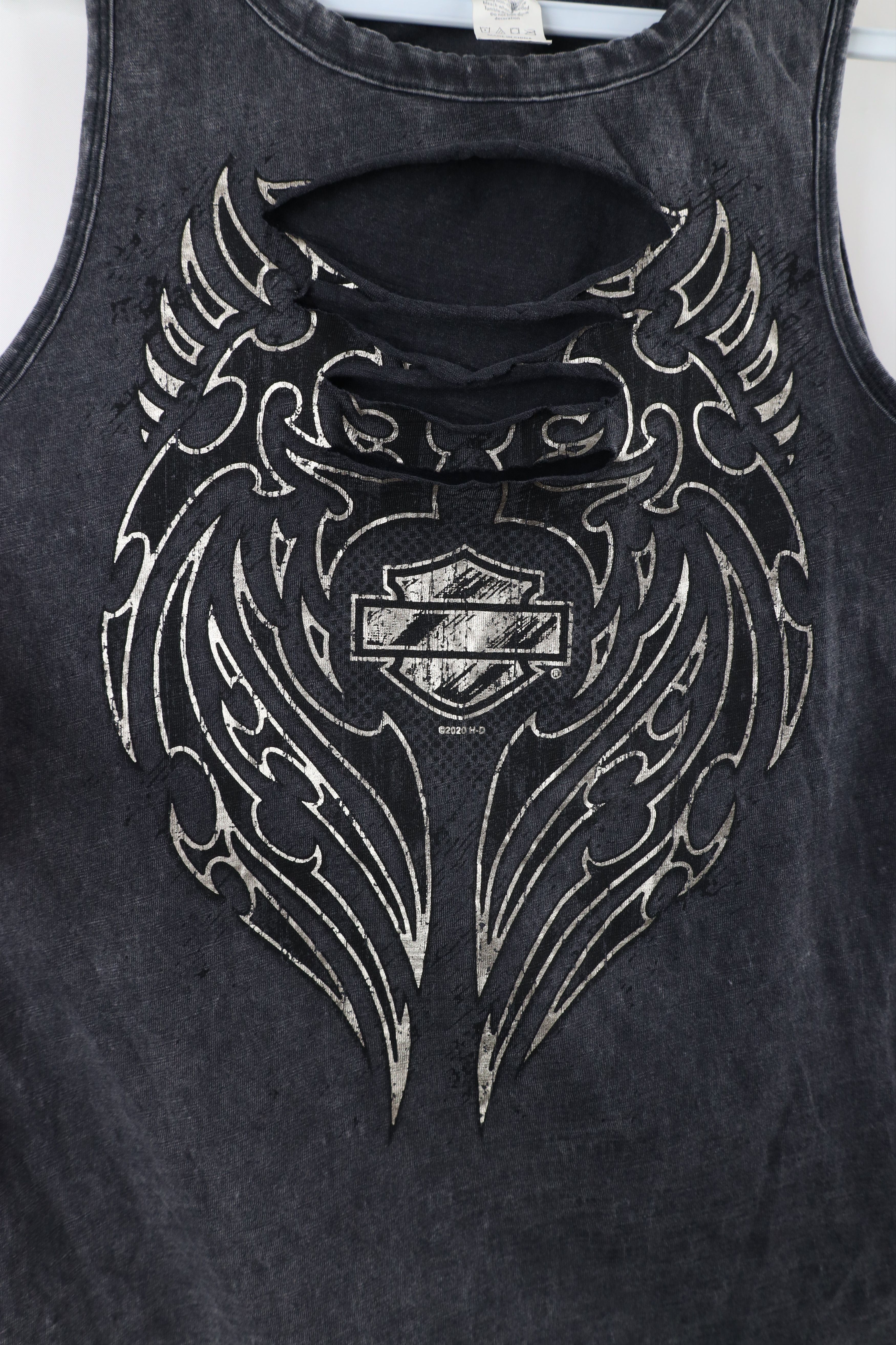 Harley Davidson × Vintage Y2K Harley Davidson Wings Sleeveless Muscle T-Shirt Size S / US 4 / IT 40 - 4 Thumbnail