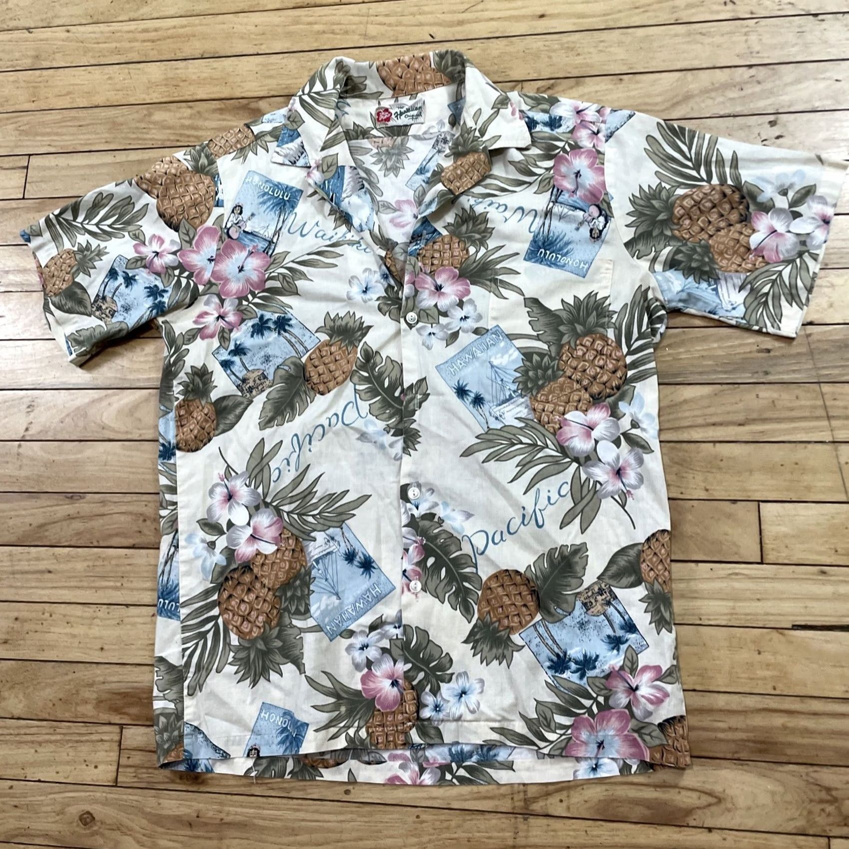 Hilo Hattie Hilo Hattie Hawaiian Button Shirt Men M Pacific Print Pineapple Graphic Relaxed Shirt Size US M / EU 48-50 / 2 - 3 Thumbnail