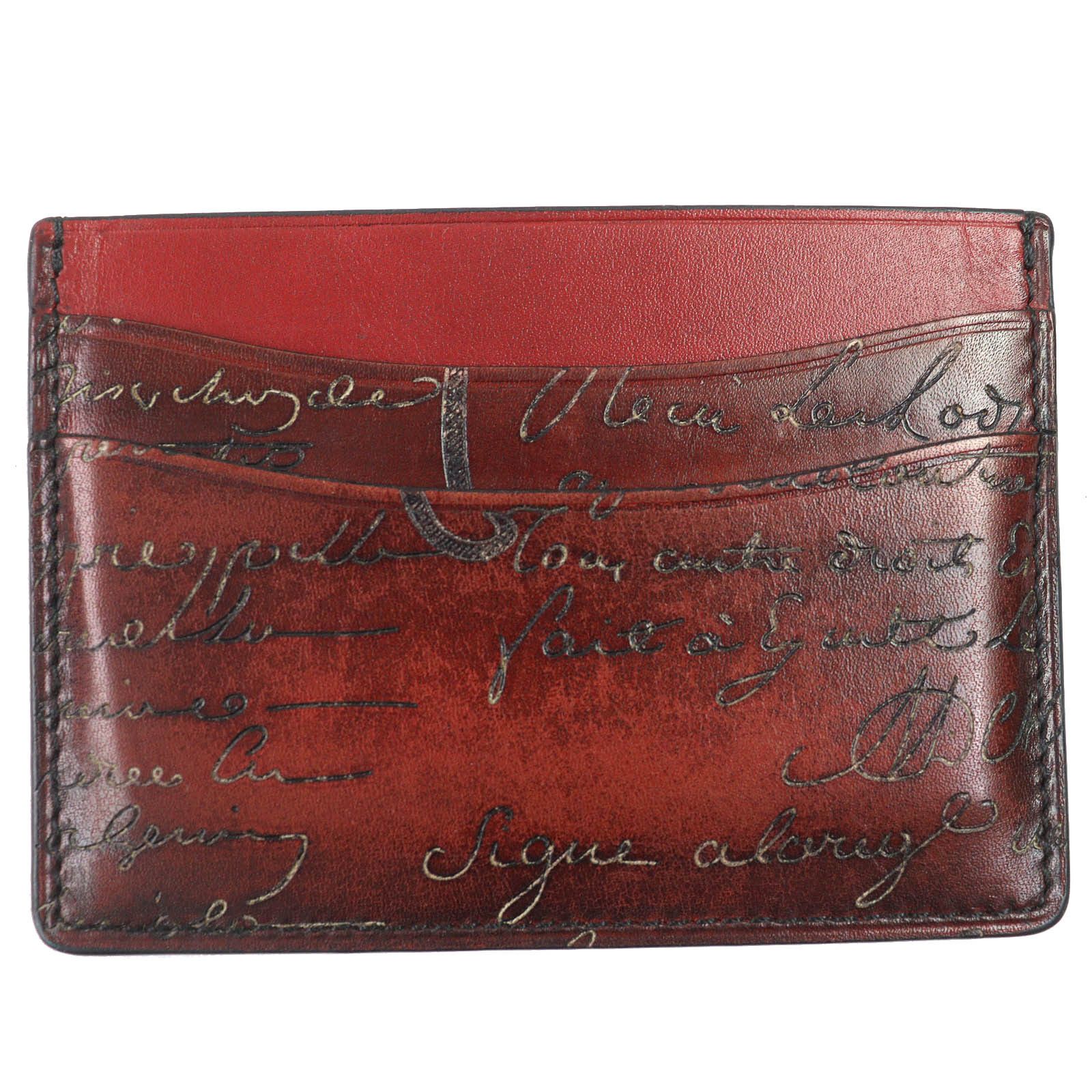 Other Other Berluti Pass case Calligraphy Leather Card Case Leather Card Case DUTY FREE for USA Size ONE SIZE - 1 Thumbnail