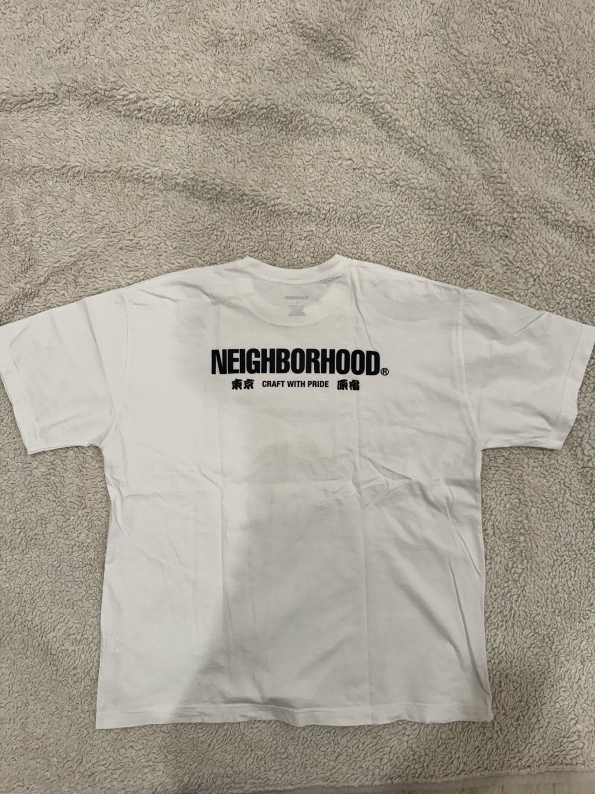 Neighborhood Neighborhood Logo T-Shirt White – Size L Size US L / EU 52-54 / 3 - 4 Thumbnail