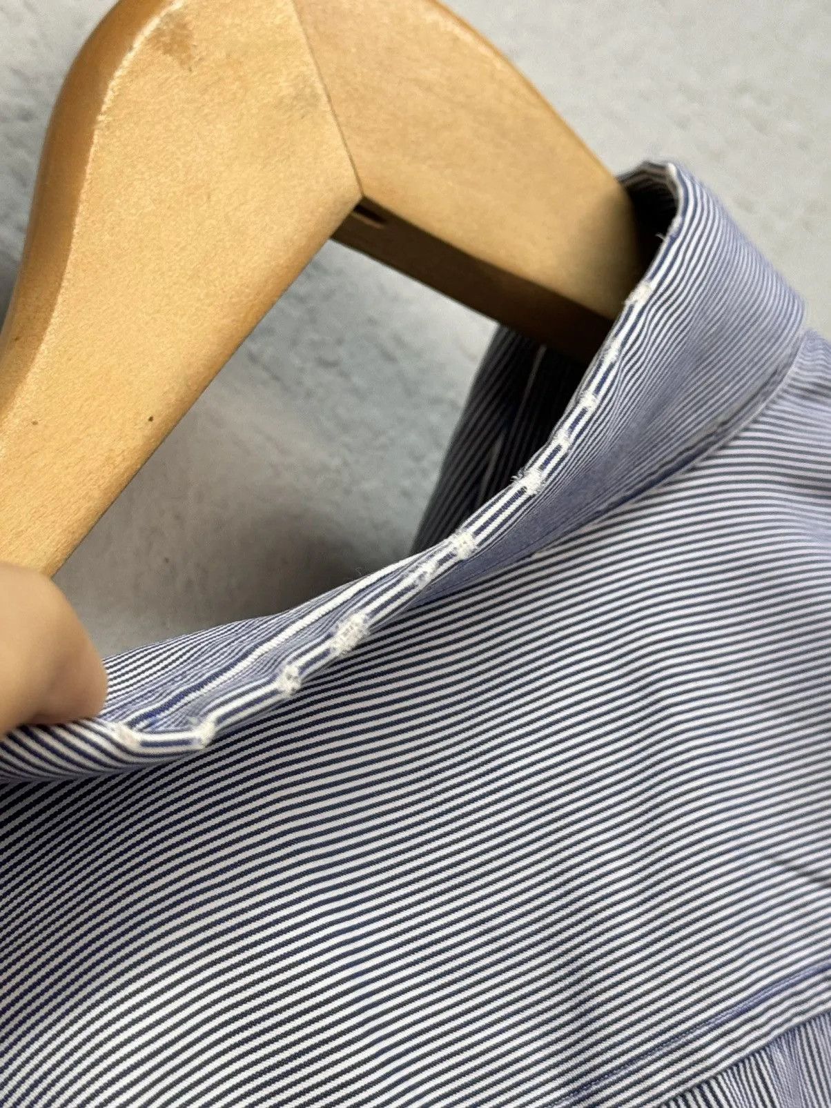 Gucci Vintage Gucci RARE Striped Silk Blue Shirt Size US L / EU 52-54 / 3 - 14 Thumbnail