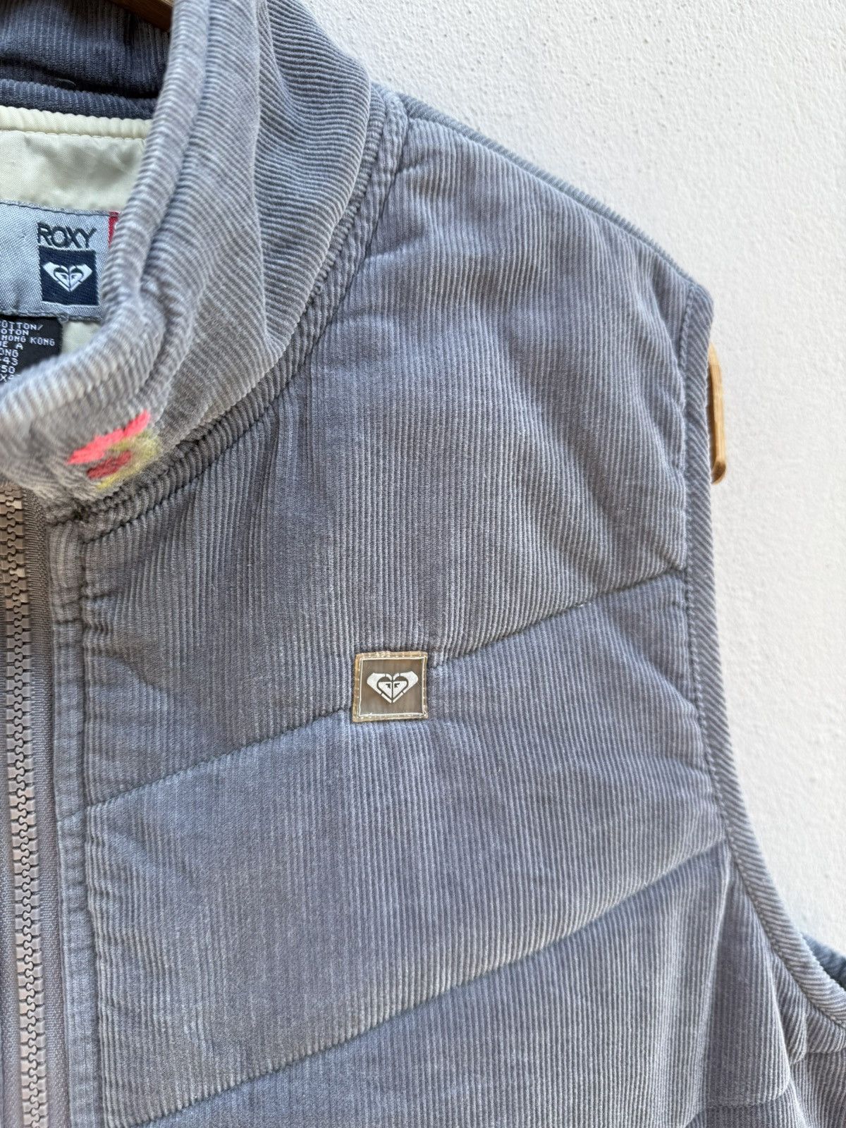Quiksilver 90’s QUIKSILVER Roxy Embroidery Corduroy Puffer Vest Jacket Size XL / US 12-14 / IT 48-50 - 7 Thumbnail