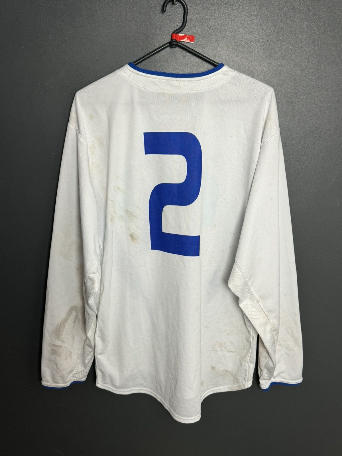 Nike Slovakia National Team 02/03 Home Football Match Worn Jersey Size US XL / EU 56 / 4 - 2 Thumbnail