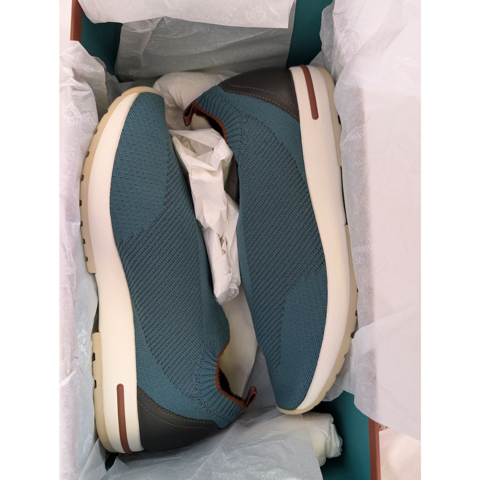Loro Piana o1rshd1 Flexy Walk Active Wish Sneaker shoe in Green/Beige Size US 9 / EU 42 - 16 Thumbnail