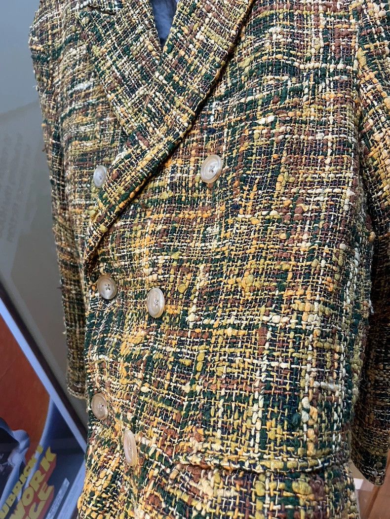 Yohji Yamamoto Yohji Yamamoto size s 89SS Yellow Silk Hand-woven Suit 2501 Size 38R - 5 Thumbnail