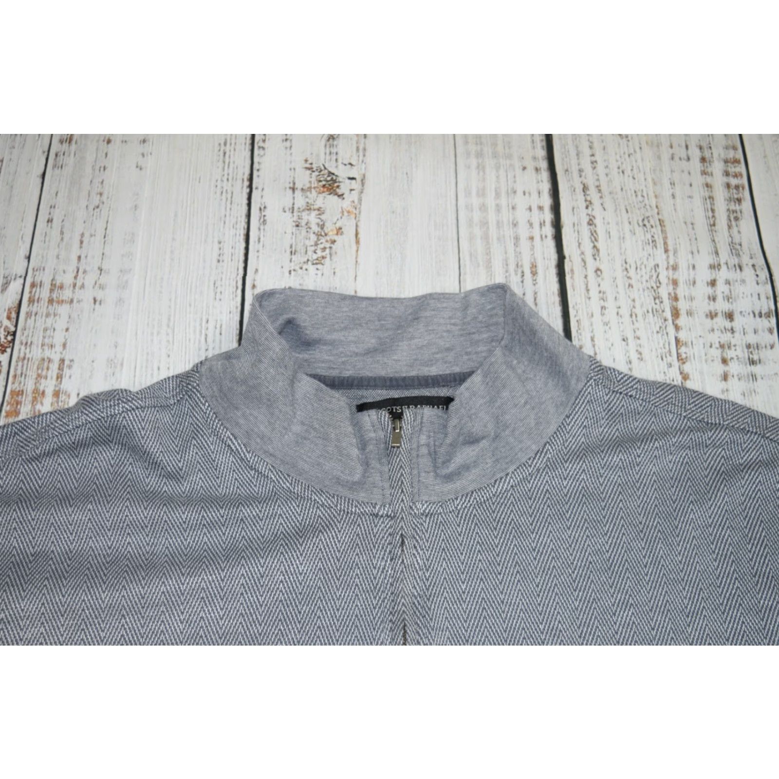 Vintage TRICOTS ST RAPHAEL 1/4 ZIP SWEATER HERRINGBONE PATTERN GREY SIZE 2XLT MEN Pullover Knit Golf Casual 1/4 Zip Size US XXL / EU 58 / 5 - 2 Thumbnail
