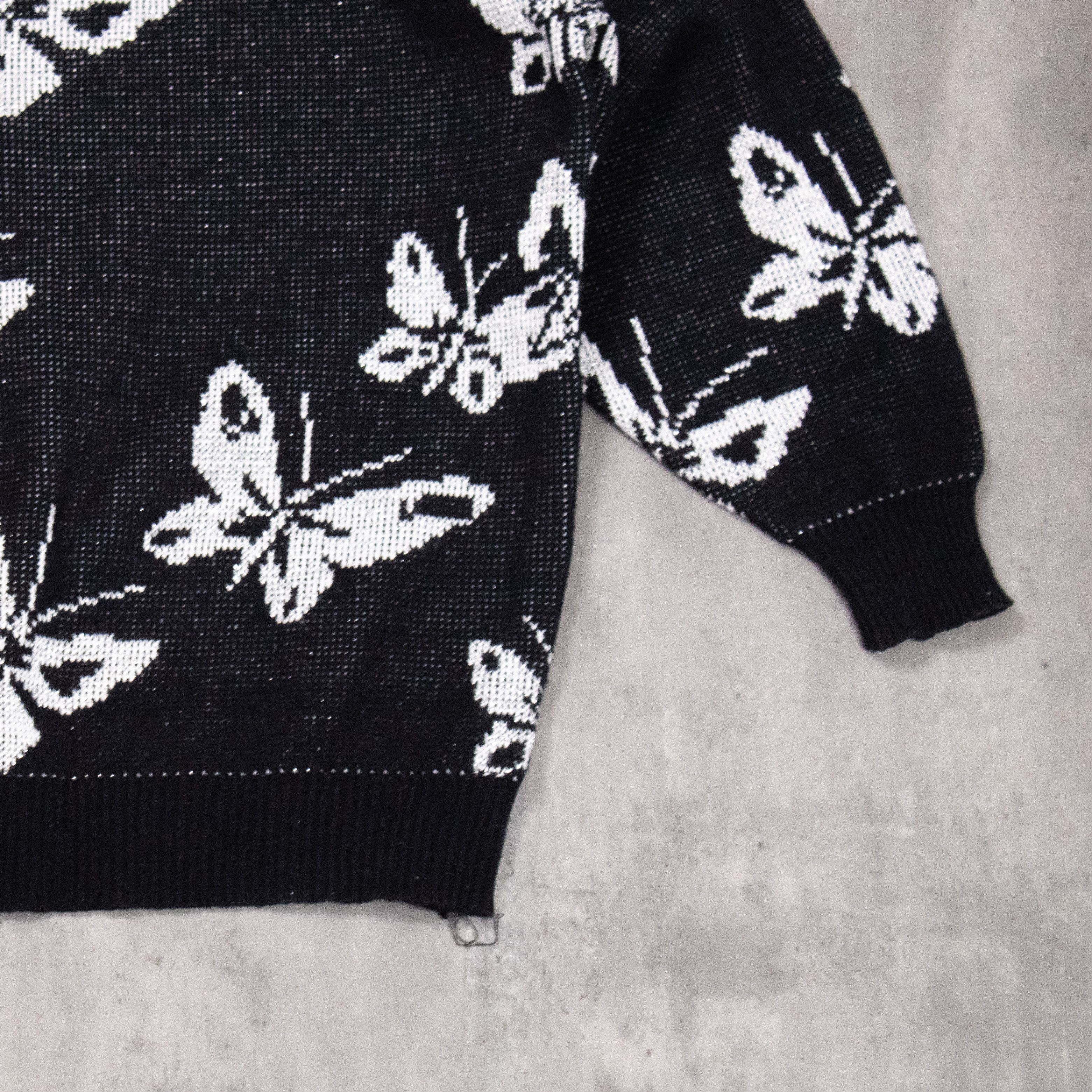 Japanese Brand Vintage 90's Thread Butterfly Neck Oversize Sweater Size US M / EU 48-50 / 2 - 8 Thumbnail