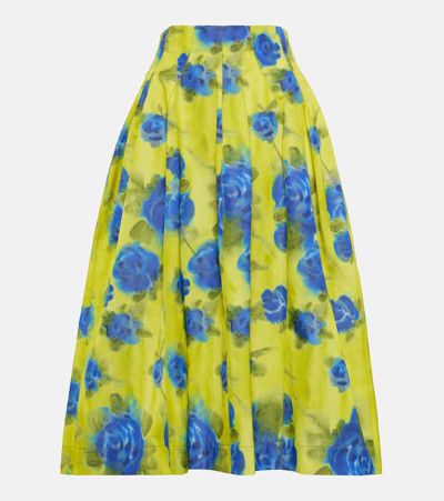 Marni o1w1db10125 Floral Print Midi Skirt in Multicolor Size 27" / US 4 / IT 40 - 1 Thumbnail
