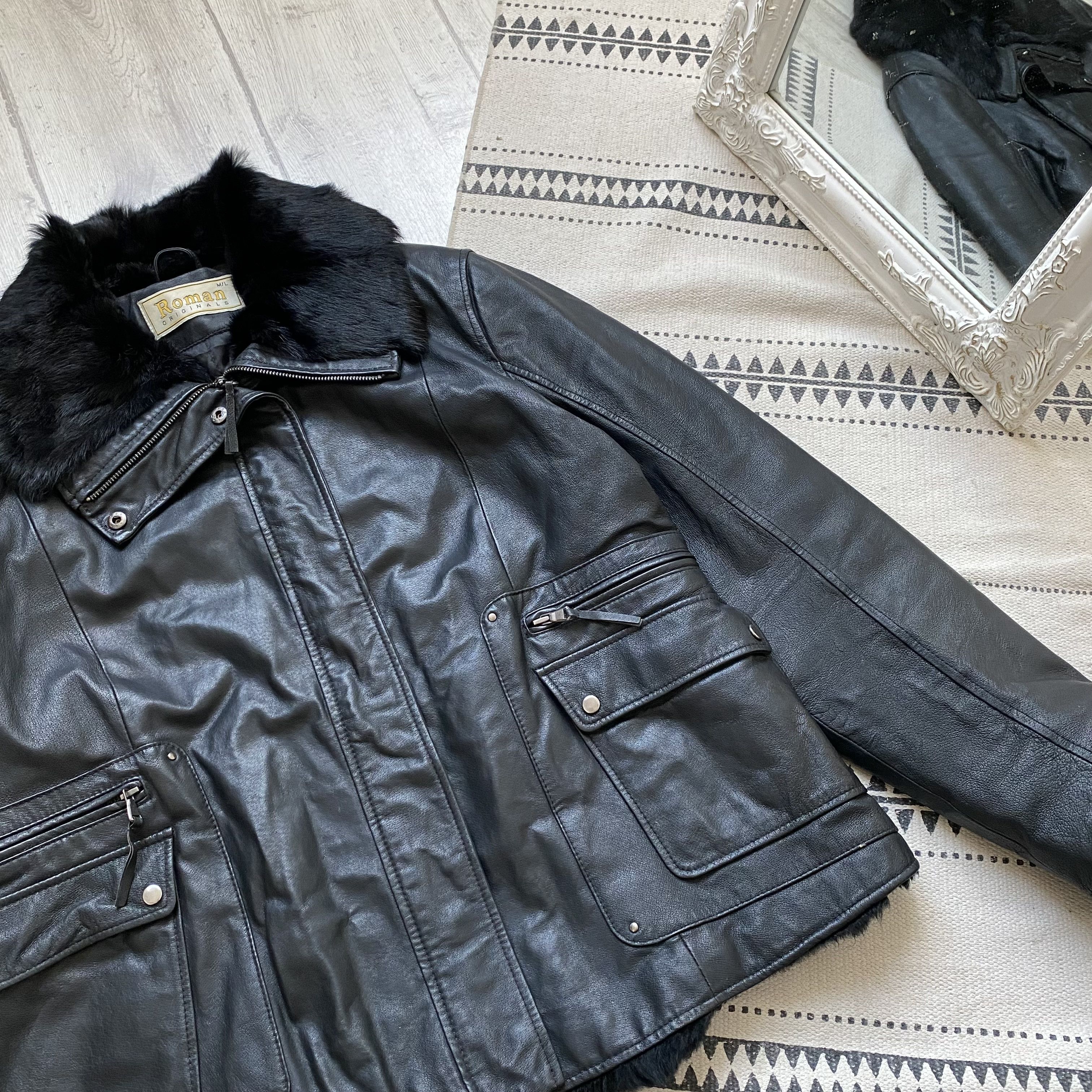 Genuine Leather Y2K Vintage 90s Real Leather Rabbit fur Jacket coat Kapital Size L / US 10 / IT 46 - 10 Thumbnail