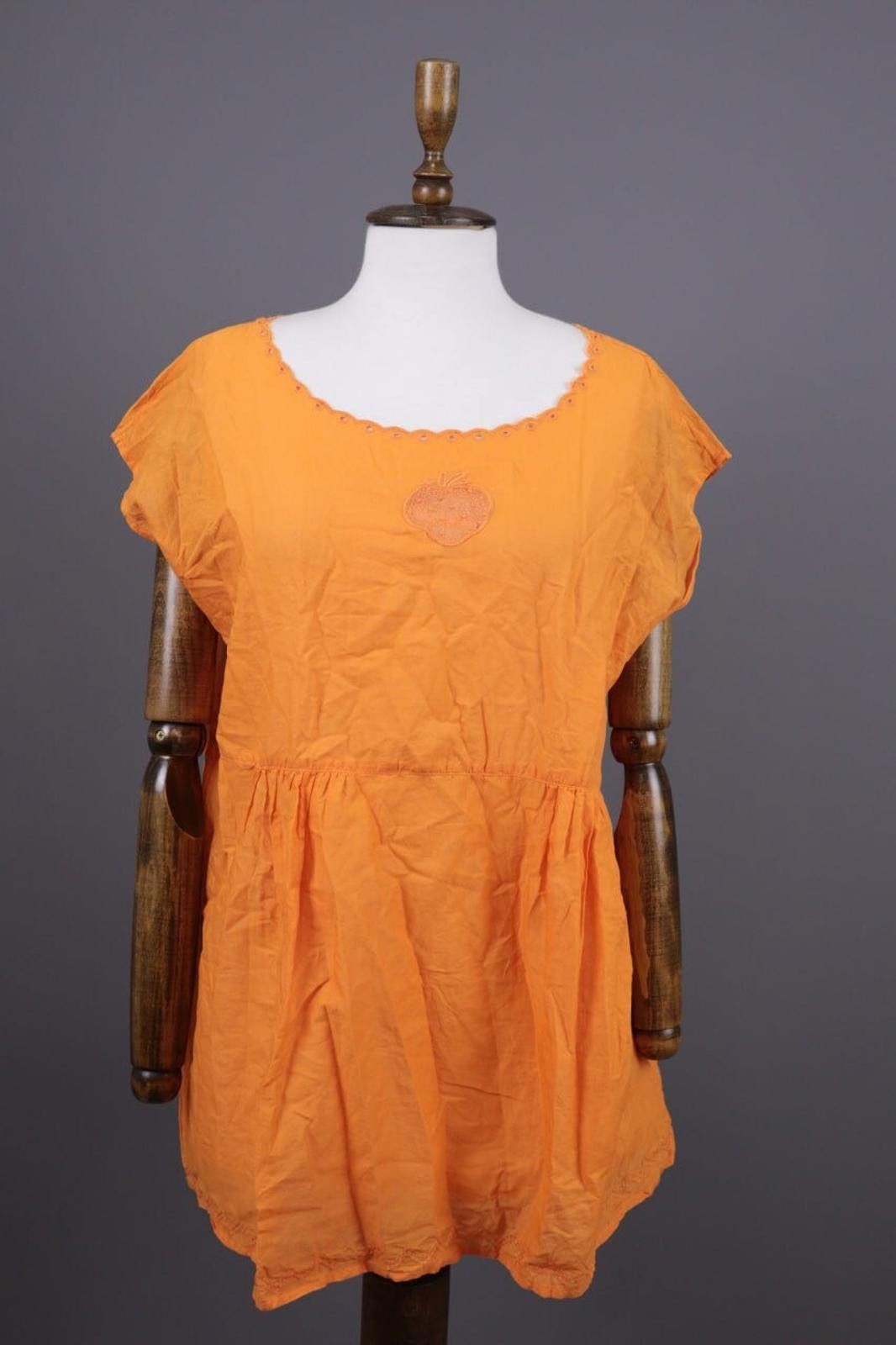 Designer Gudrun Sjoden Orange Lagenlook Blouson Dress Size M Size M / US 6-8 / IT 42-44 - 1 Thumbnail