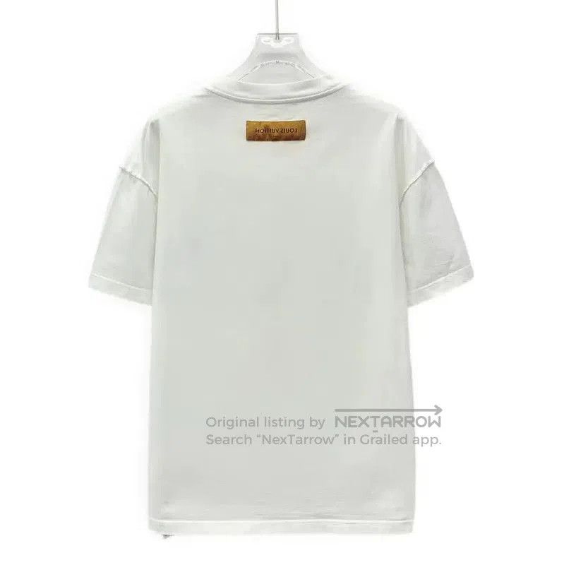 Louis Vuitton Louis Vuitton White Graphic Cotton T. Size M / US 6-8 / IT 42-44 - 2 Thumbnail