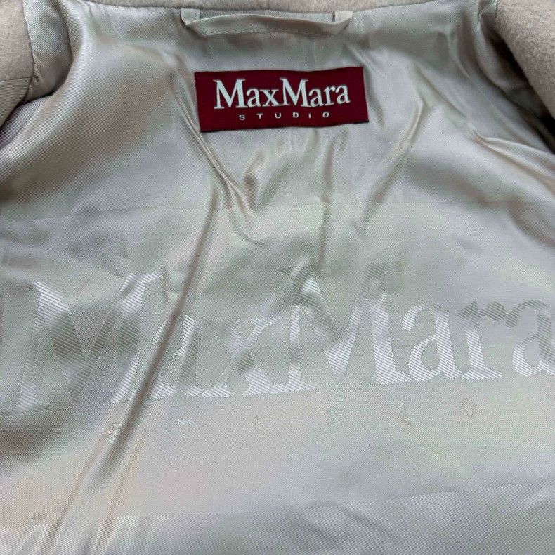 Max Mara Max Mara Studio hooded mid-length wool coat with fox fur c Size S / US 4 / IT 40 - 3 Thumbnail