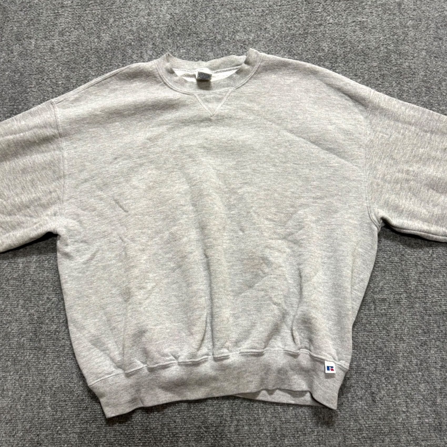 Vintage VINTAGE Russell Pullover Sweatshirt Mens XL Gray Cotton Made In Mexico 90s Crewneck Size US XL / EU 56 / 4 - 3 Thumbnail