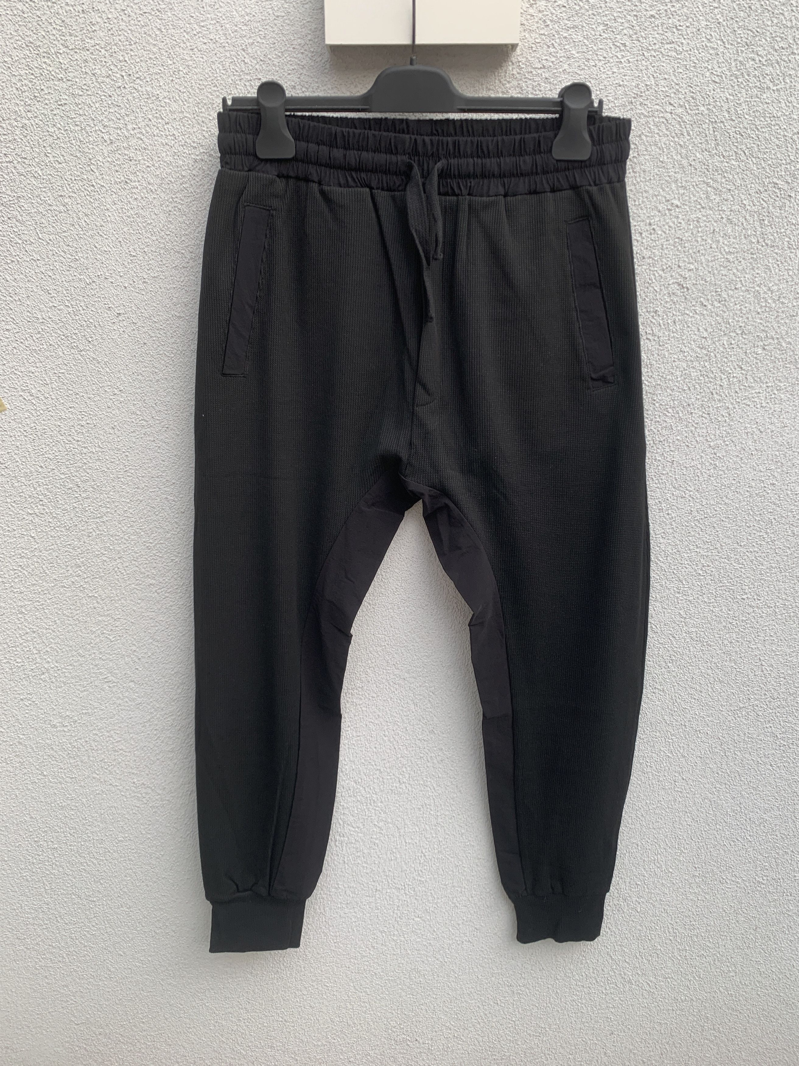 image of Thom Krom Sweatpants Dropcrotch Joggers Grey Black XL in Dark Grey/Black, Men's (Size 34)