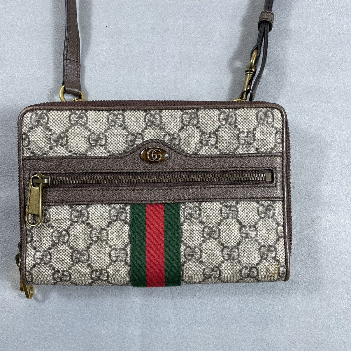 Gucci Ophidia Double Zip Crossbody Bag GG Coated Canvas Small Size ONE SIZE - 2 Thumbnail