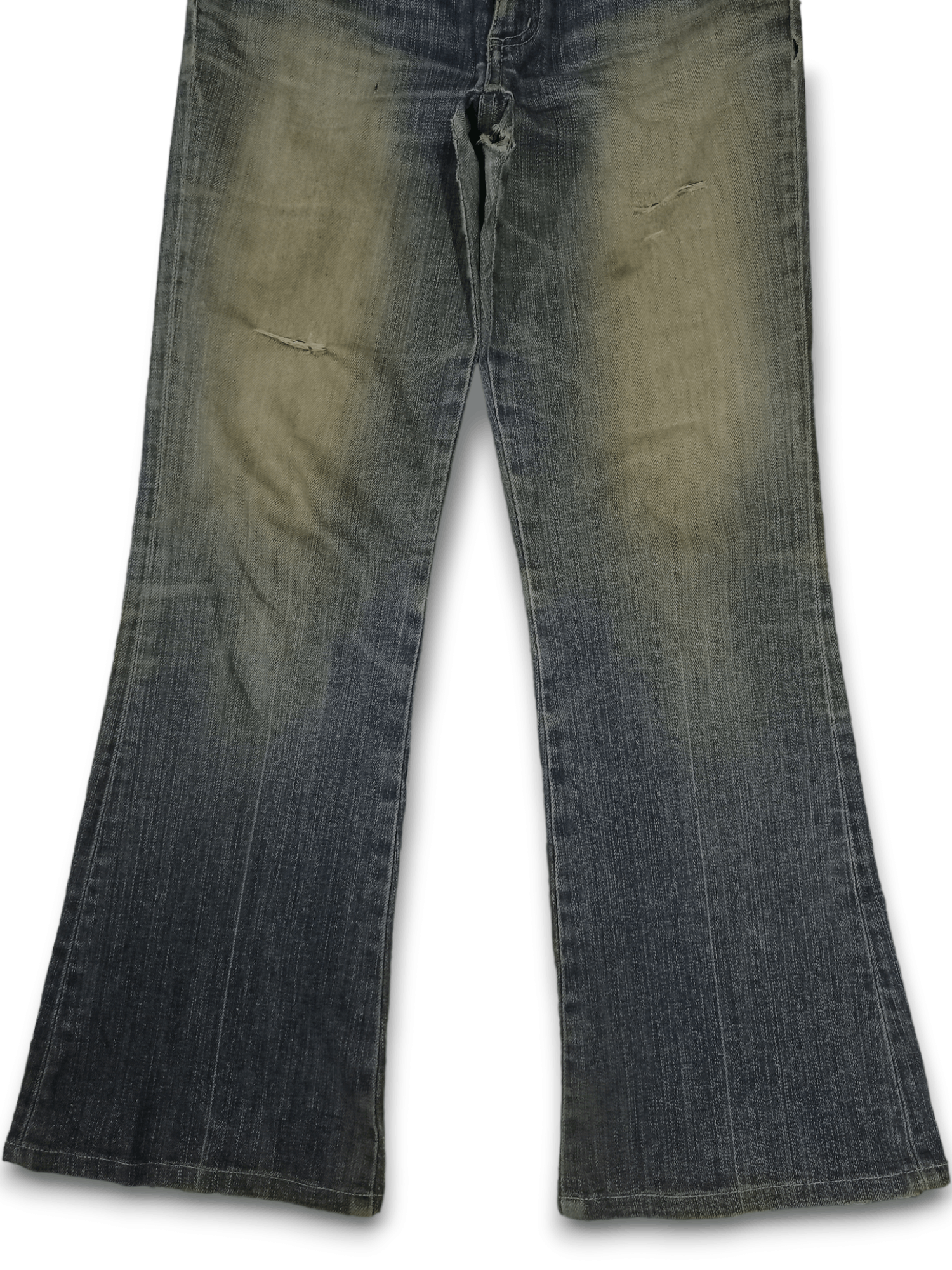 Edwin × Japanese Brand Vintage Japanese Edwin Mud Wash Ripped Style Flare Jeans Size US 29 - 6 Thumbnail