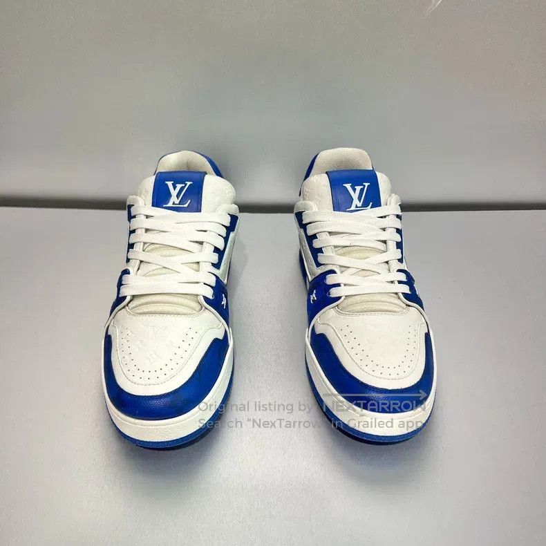 Louis Vuitton Louis Vuitton Black, white and blue embossed low-cut board Size US 6 / EU 39 - 2 Thumbnail