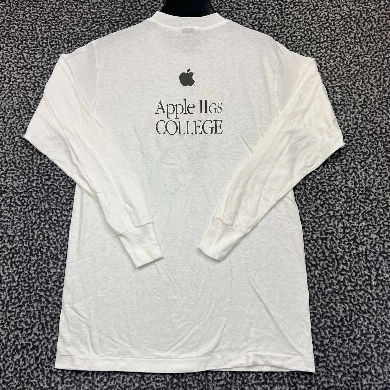 Anvil Vintage Apple IIgs College Shirt Men M Anvil Long Sleeve Size US M / EU 48-50 / 2 - 2 Thumbnail