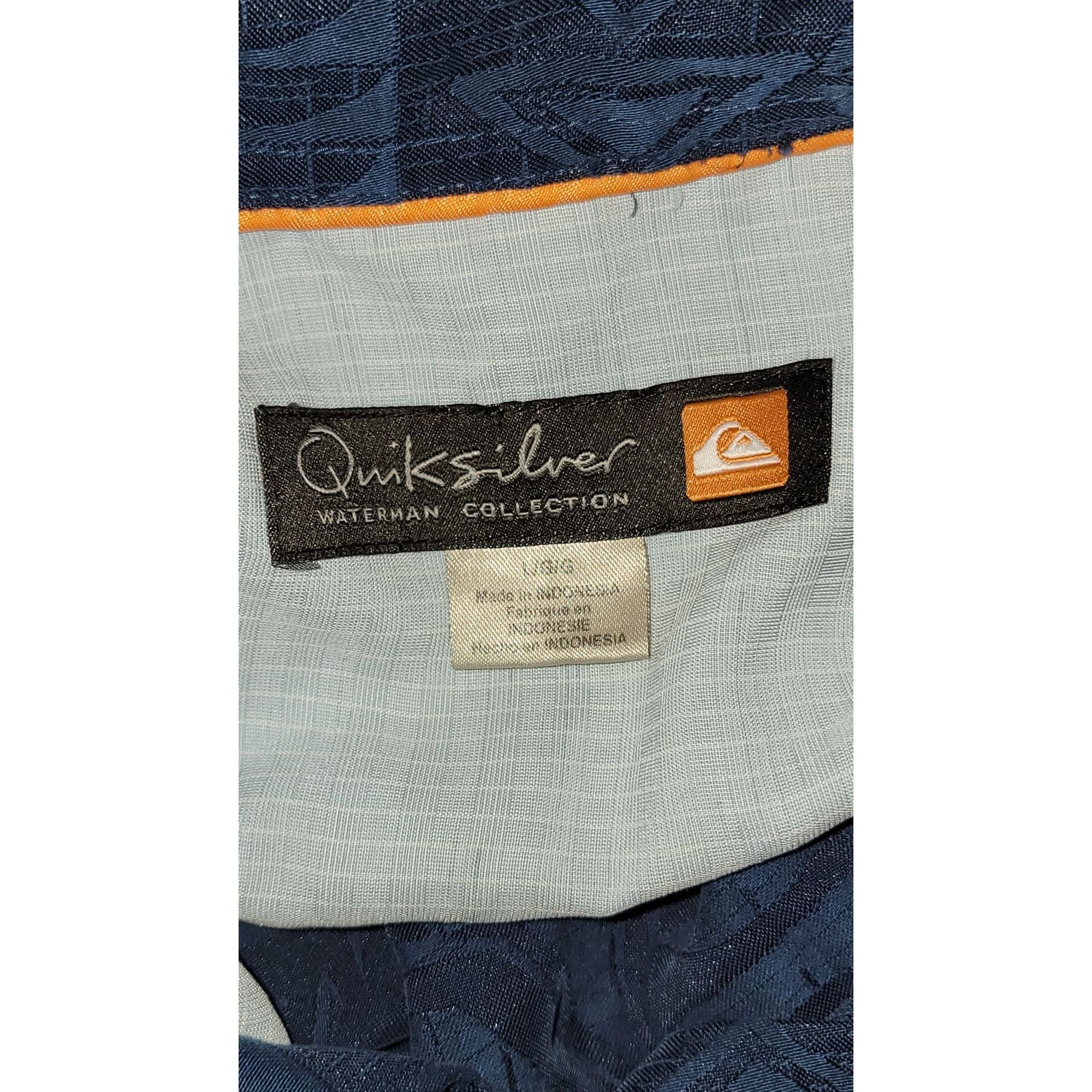 Quiksilver Quiksilver Mens Waterman Collection Blue Short Sleeve Shirt Size US L / EU 52-54 / 3 - 4 Thumbnail