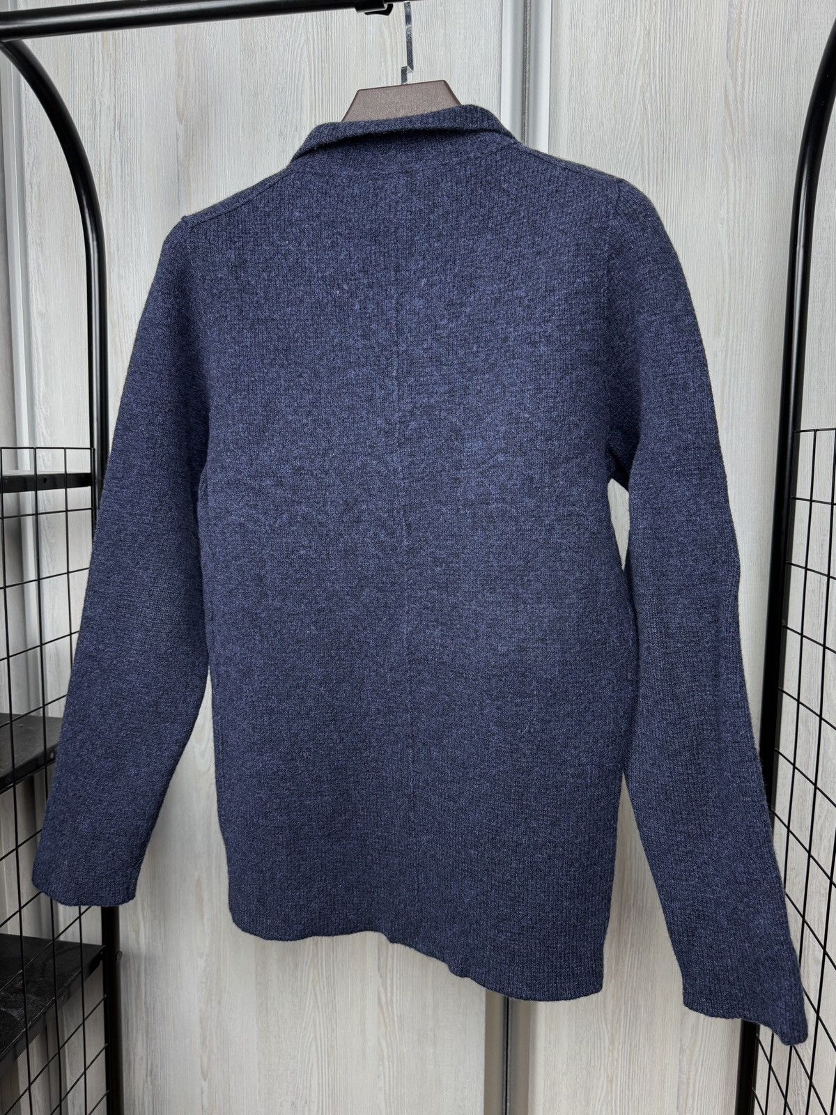 Falcone Falconeri blue knitted 3 button blazer cardigan Size 36R - 11 Thumbnail