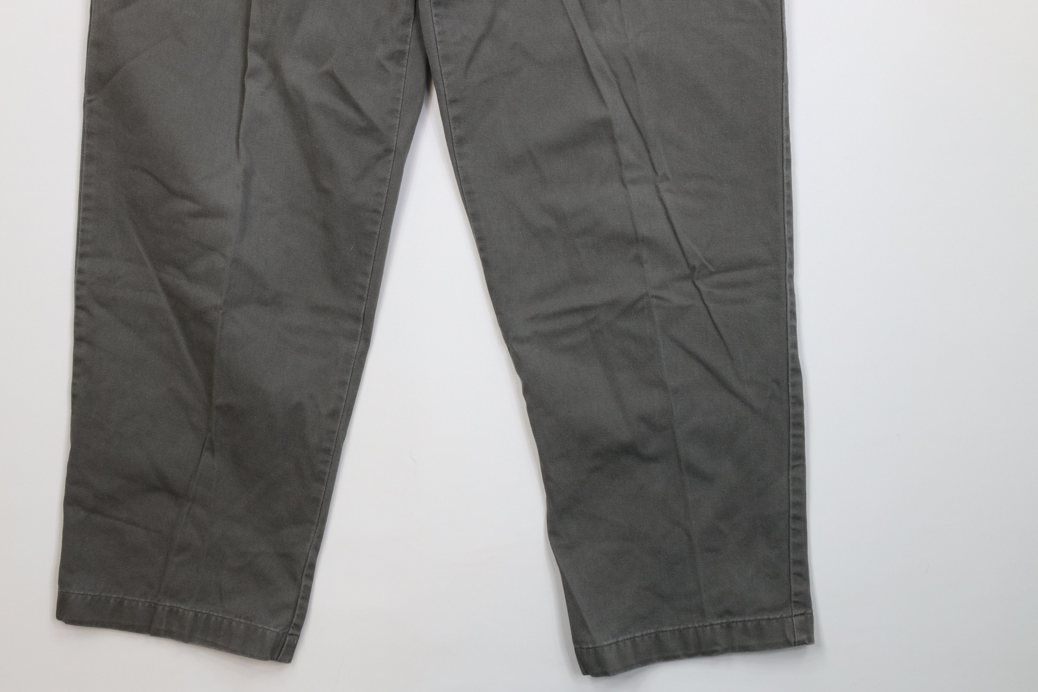 Eddie Bauer Vintage 90s Eddie Bauer Fit Wide Leg Chino Pants Green Size US 32 / EU 48 - 5 Thumbnail