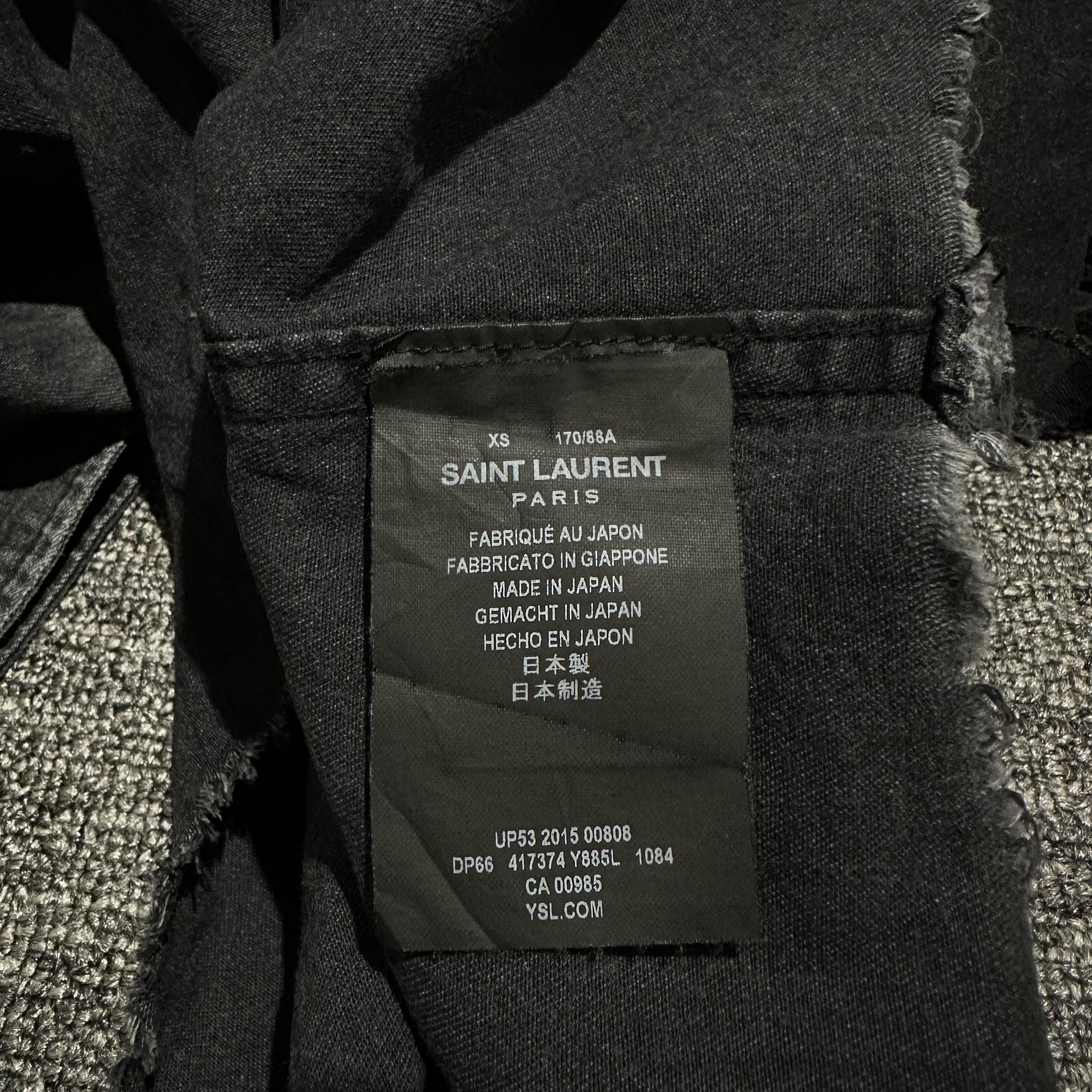 Hedi Slimane × Saint Laurent Paris Saint Laurent by Hedi Slimane Distressed Western Denim Shirt Size US XS / EU 42 / 0 - 11 Thumbnail