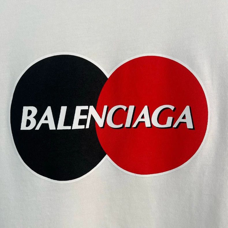 Balenciaga Logo Letter Print Round Neck T-Shirt