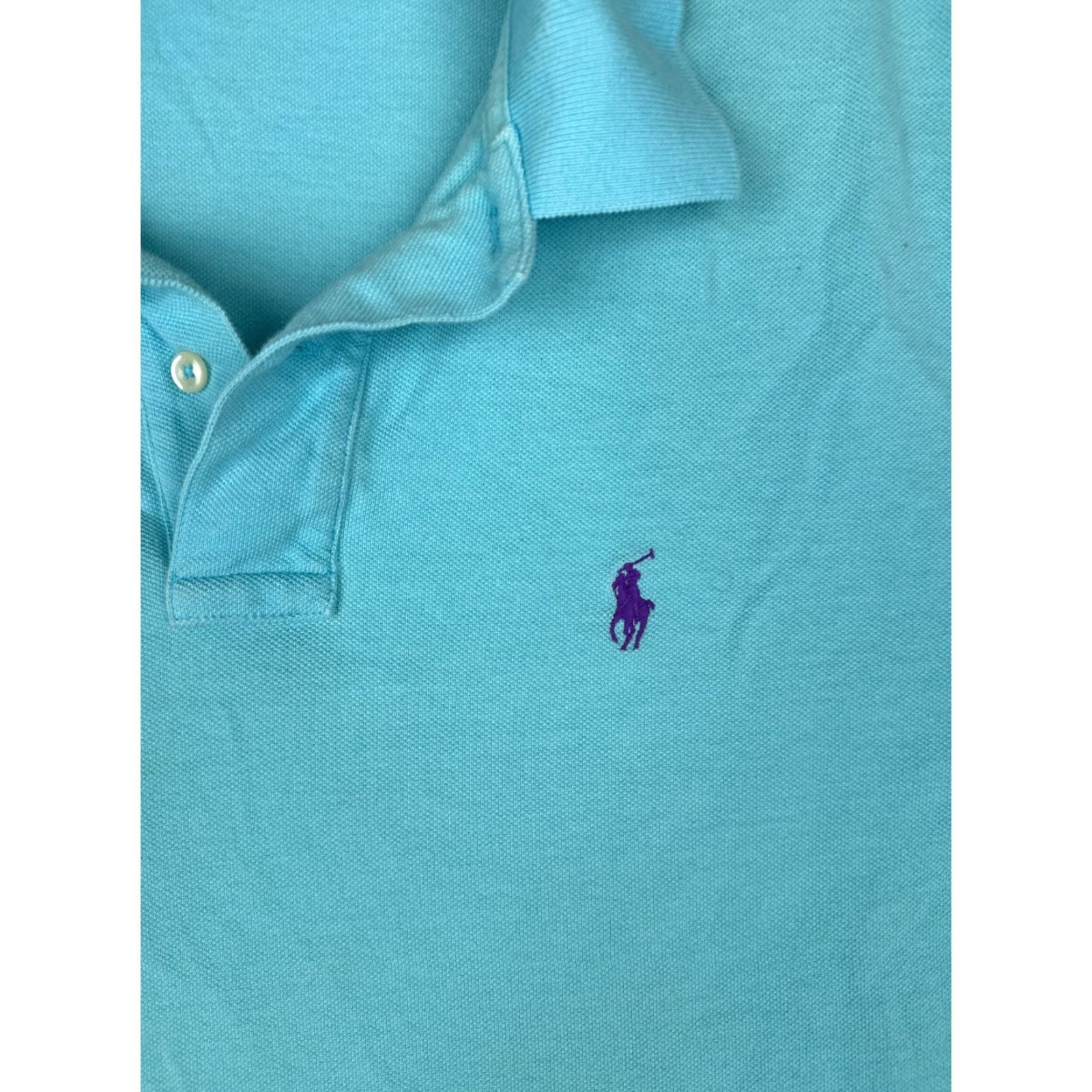 Ralph Lauren VINTAGE Ralph Lauren Polo Shirt Men Large Blue 100% Cotton Short Sleeve Golfer Classic Golf Polo Shirt Mens Size US L / EU 52-54 / 3 - 6 Thumbnail