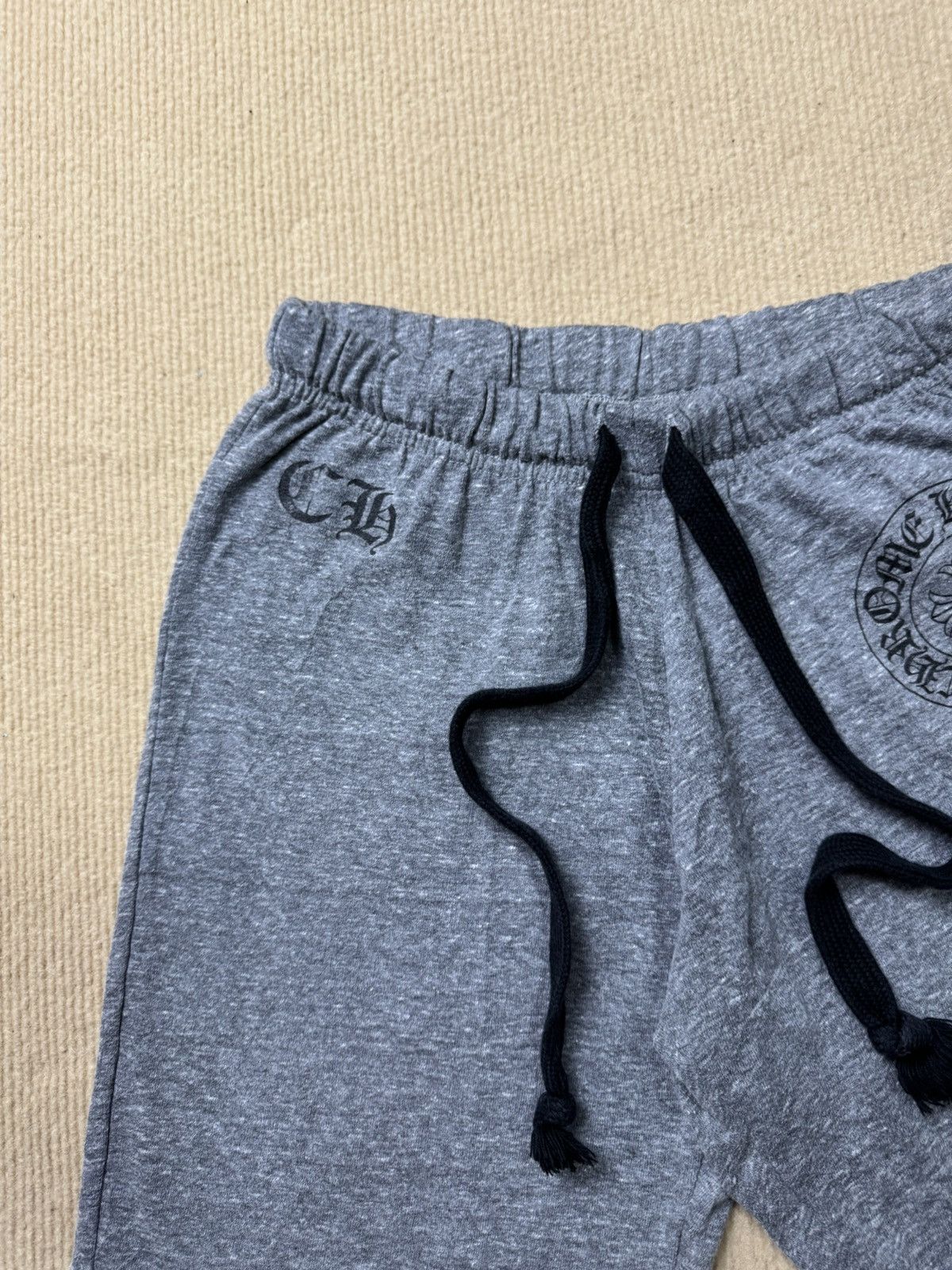 Chrome Hearts Chrome Hearts - Horseshoe Heather Gray Drawstring Shorts Size US 31 - 4 Thumbnail