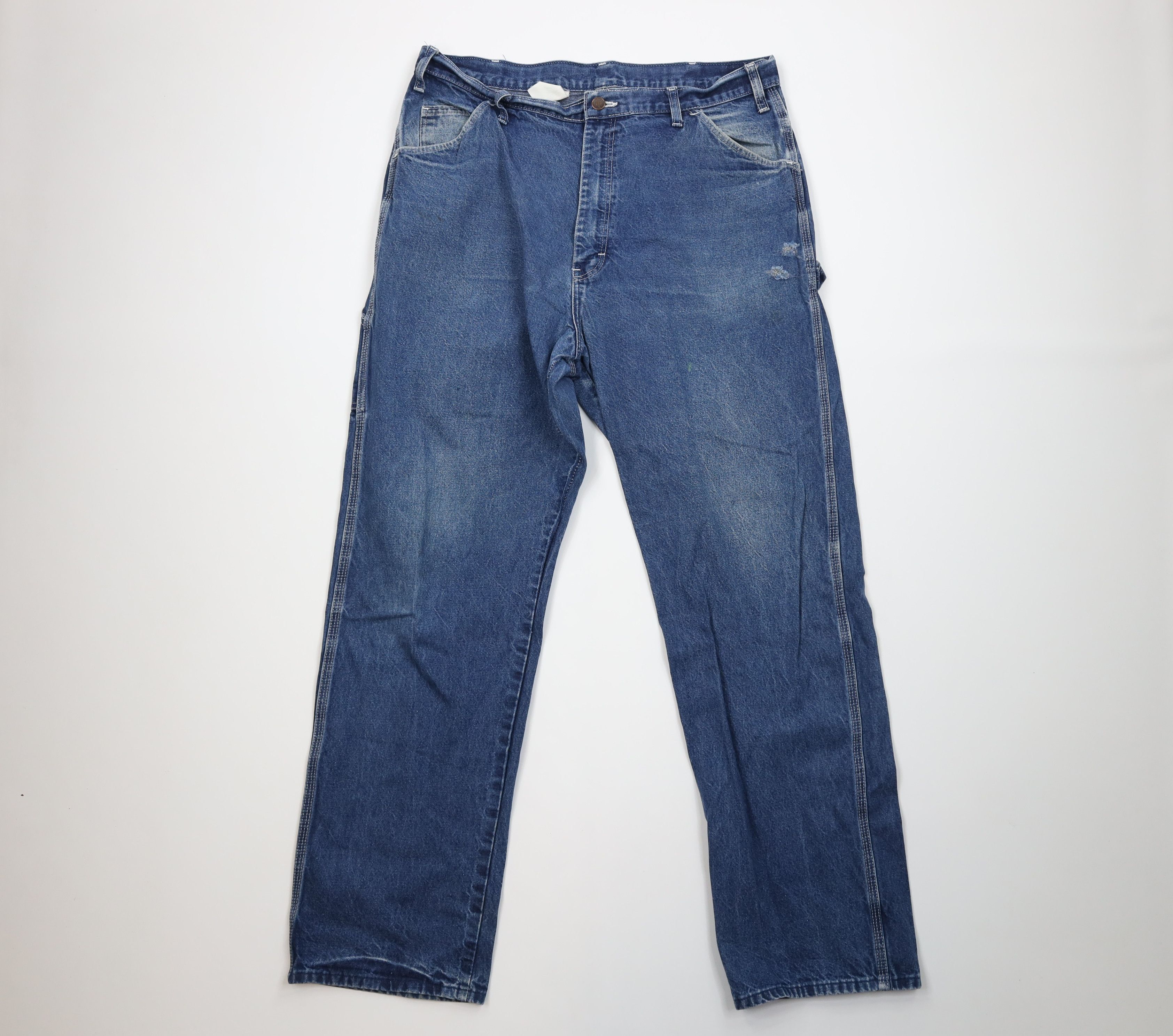 Dickies Vintage 90s Dickies Workwear Wide Leg Dungaree Denim Jeans Size US 38 / EU 54 - 1 Thumbnail