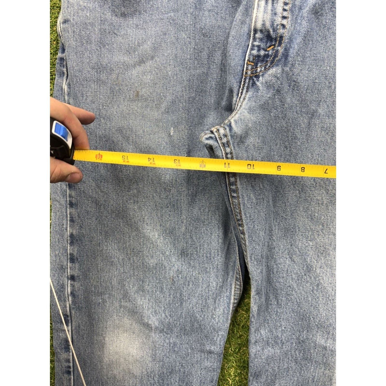 Levi's Levi's 505 Jeans Mens 36x34 Regular Straight Light Wash Denim Casual Vintage Yes Blue Leather Logo 90s Modern Mens Size US 36 / EU 52 - 3 Thumbnail