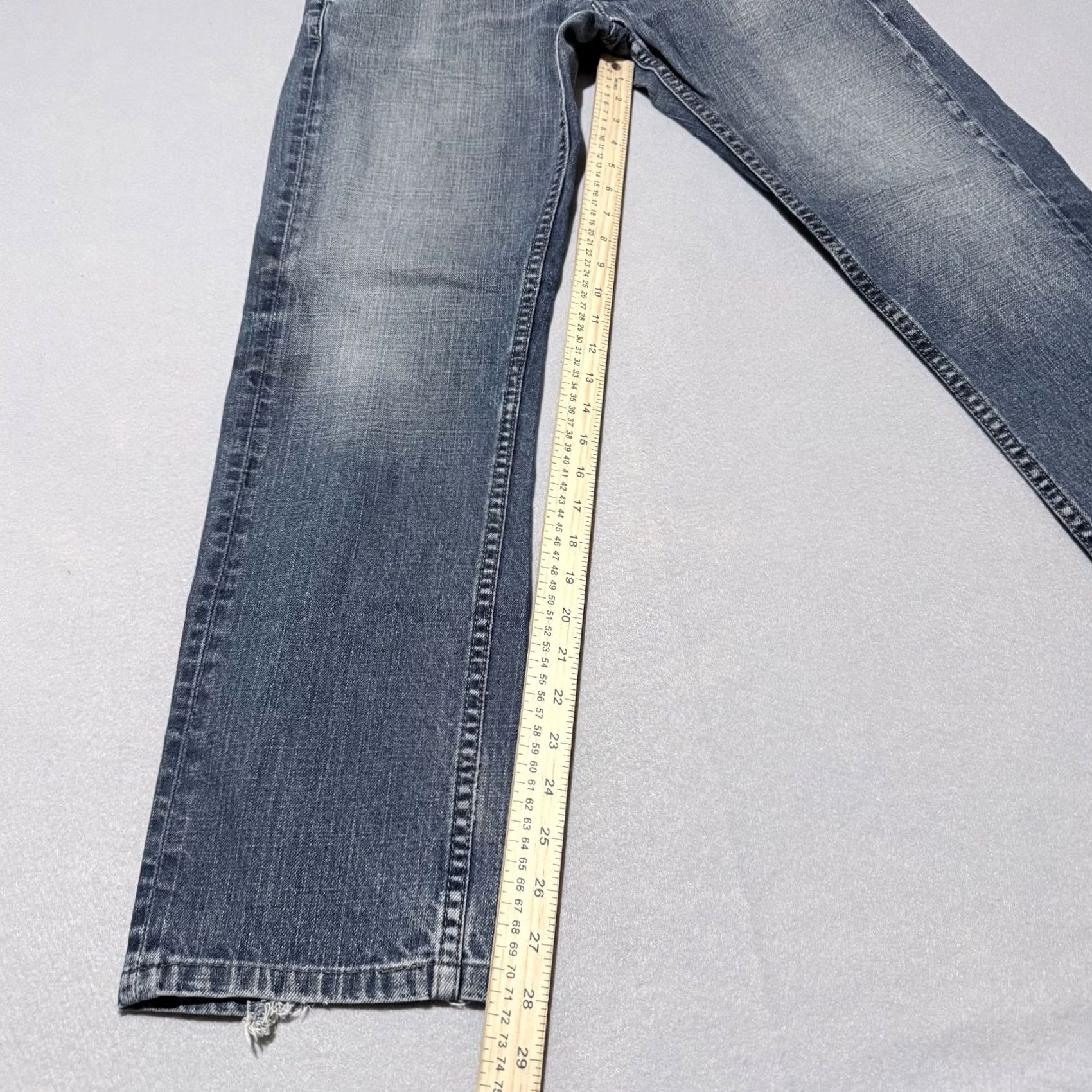 Levi's Levi's Jeans Men Blue Denim Distressed Ankle Mid-Rise Classic Straight 32X28 Size US 32 / EU 48 - 5 Thumbnail