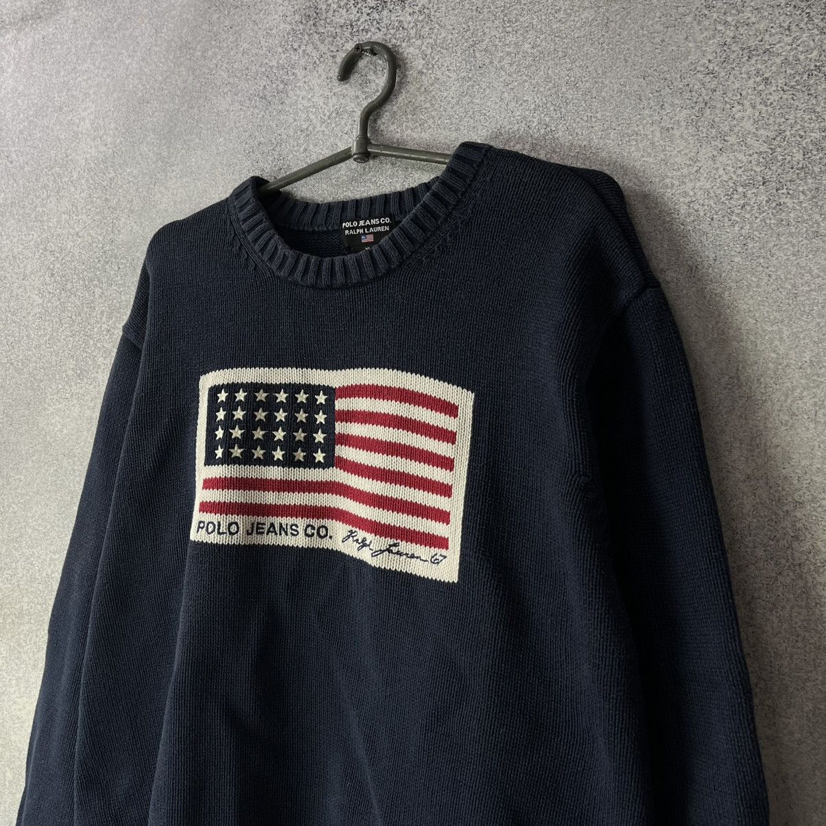 Polo Ralph Lauren Polo Ralph Lauren USA Flag Sweater Blue Size US XL / EU 56 / 4 - 2 Thumbnail