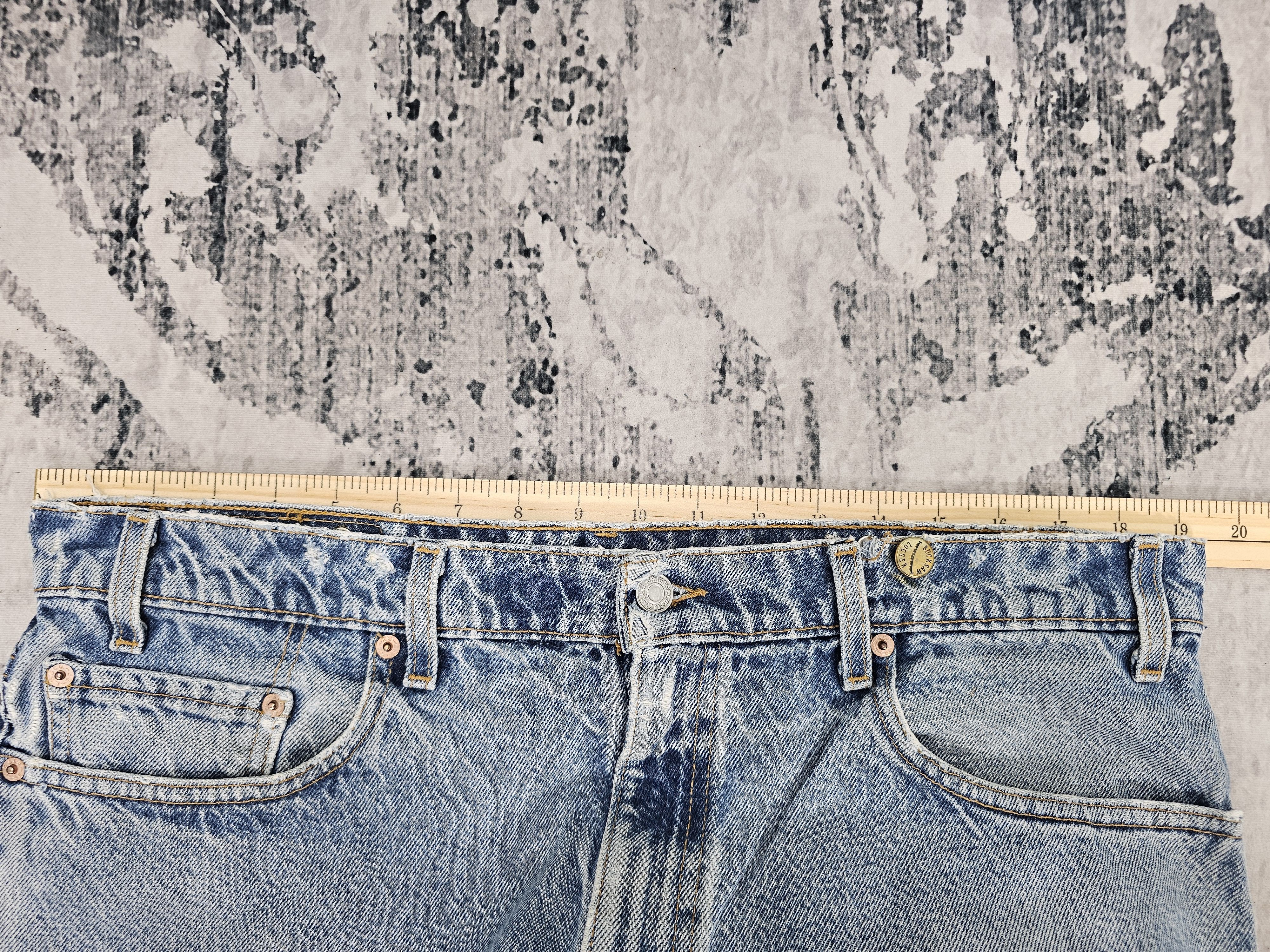 Levi's Vintage Clothing Vtg 90's LEVIS 505 Ripped Faded Jeans Made In USA L0551 Size US 38 / EU 54 - 19 Thumbnail