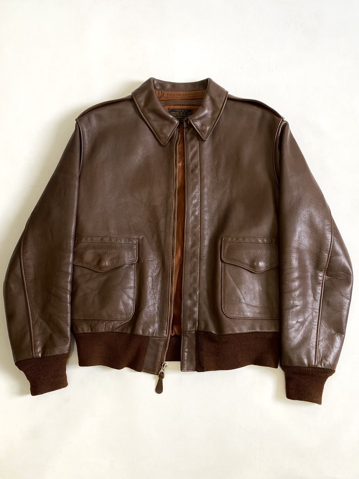 Buzz Rickson's Buzz Ricksons Army Air Force A2 Leather Jacket WWII 🇺🇸 Size US M / EU 48-50 / 2 - 2 Thumbnail